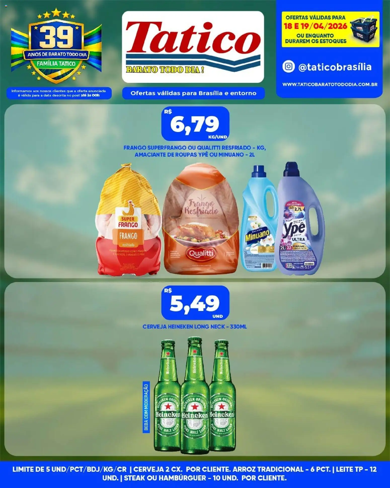 Tatico Folheto - válido de 18.04.2026 | Página: 5 | Produtos: Amaciante de roupas, Arroz, Frango, Amaciante