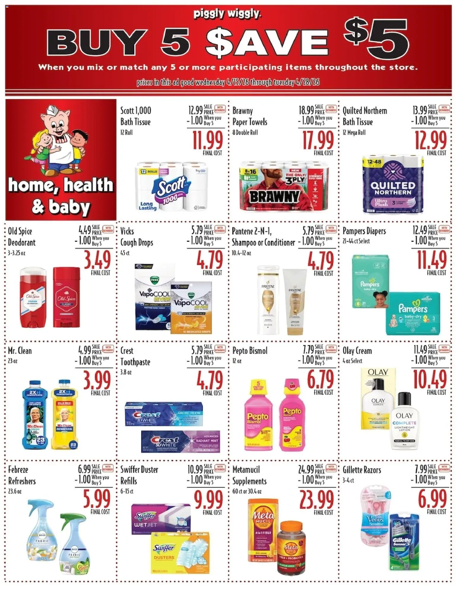 Piggly Wiggly Weekly Ad - valid from 15.04.2026 | Page: 7 | Products: Conditioner, Deodorant, Toothpaste, Sensor