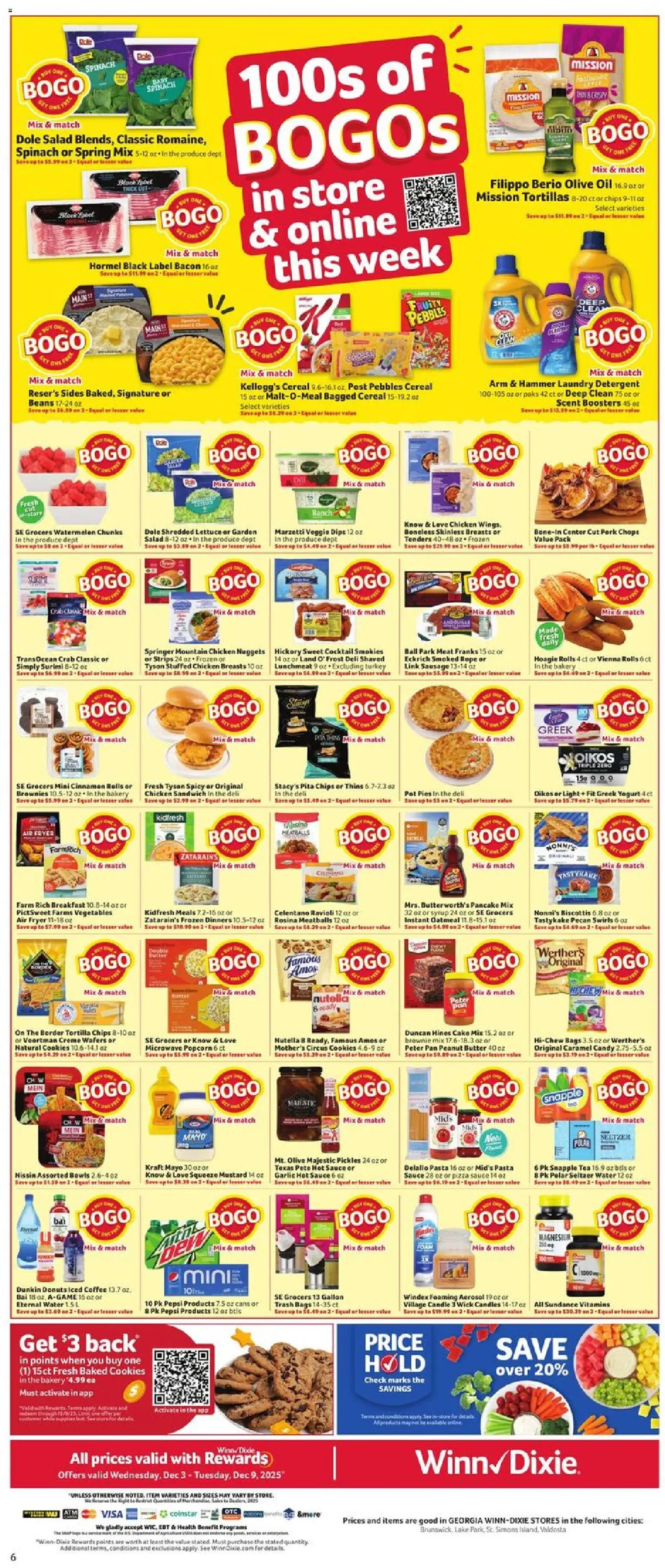 Winn Dixie Weekly Circular - GA - valid from 03.12.2025 | Page: 6 | Products: Magnesium, Hammer, Chips, Sausage