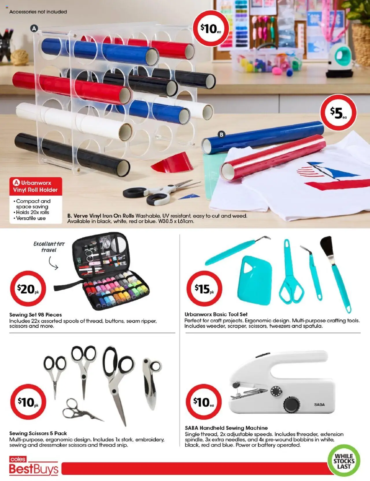 Coles catalogue - valid from 04.07.2025 | Page: 2 | Products: Battery, Ergonomic, Scissors, Sewing machine