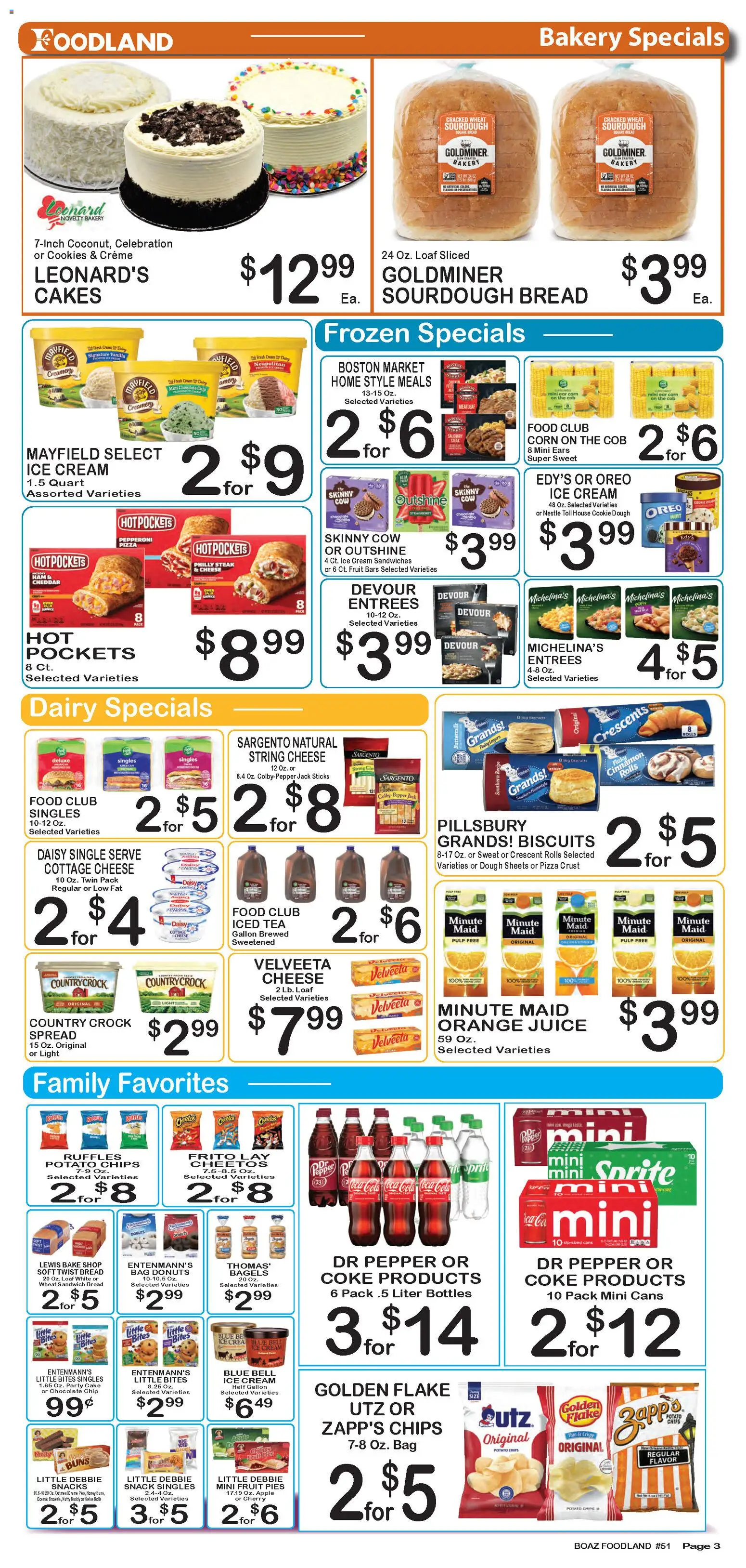 Foodland Weekly Ad - valid from 13.01.2026 | Page: 3 | Products: Bakery, Ham, Tea, Bag