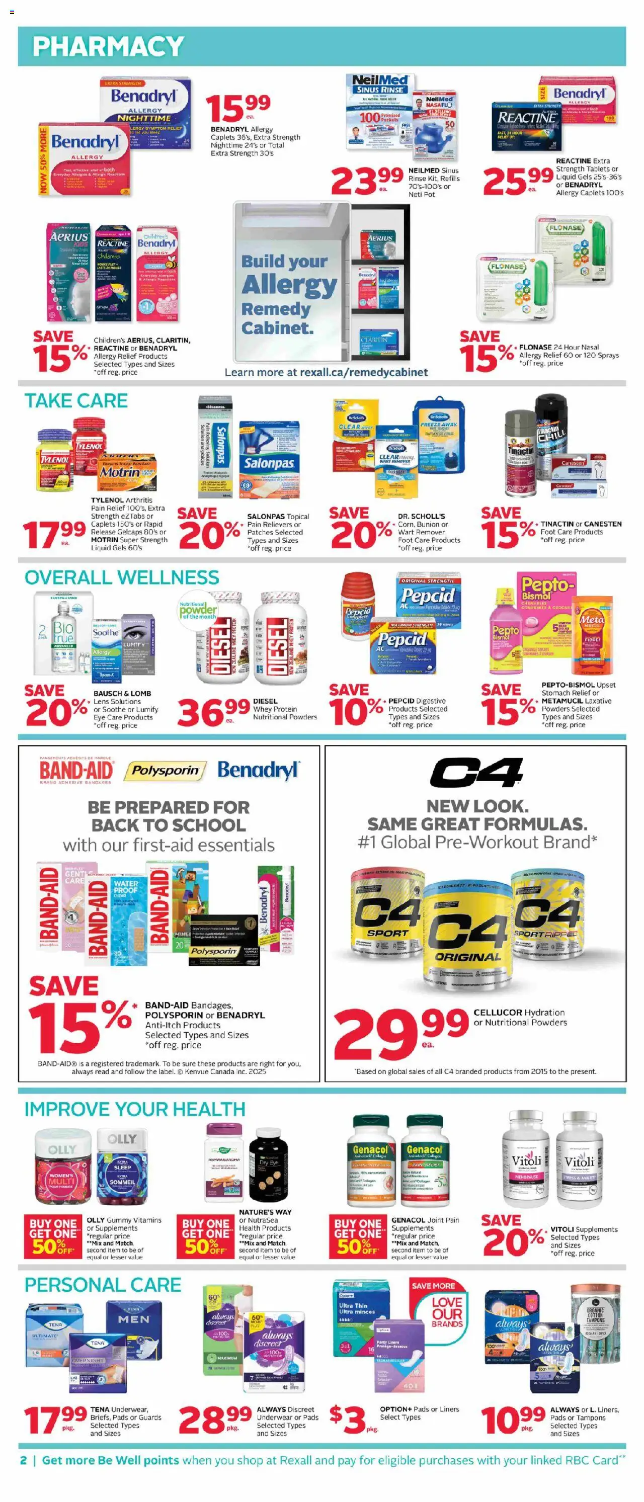 Rexall flyer valid from 01.08.2025 | Page: 6 | Products: Powder, Underwear