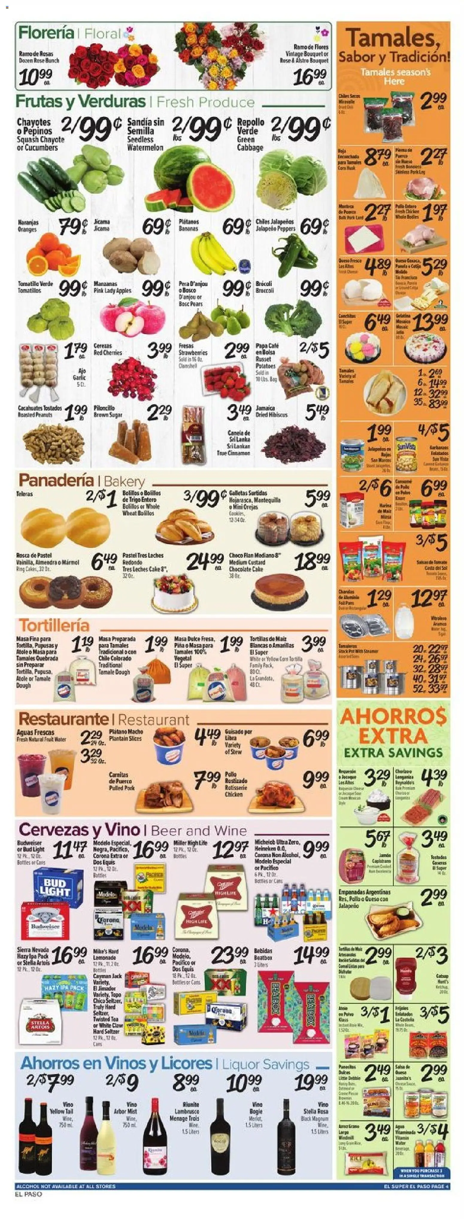 El Super Weekly Ad - TX - valid from 21.01.2026 | Page: 4 | Products: Bolts, Beer, Apples, Cookies