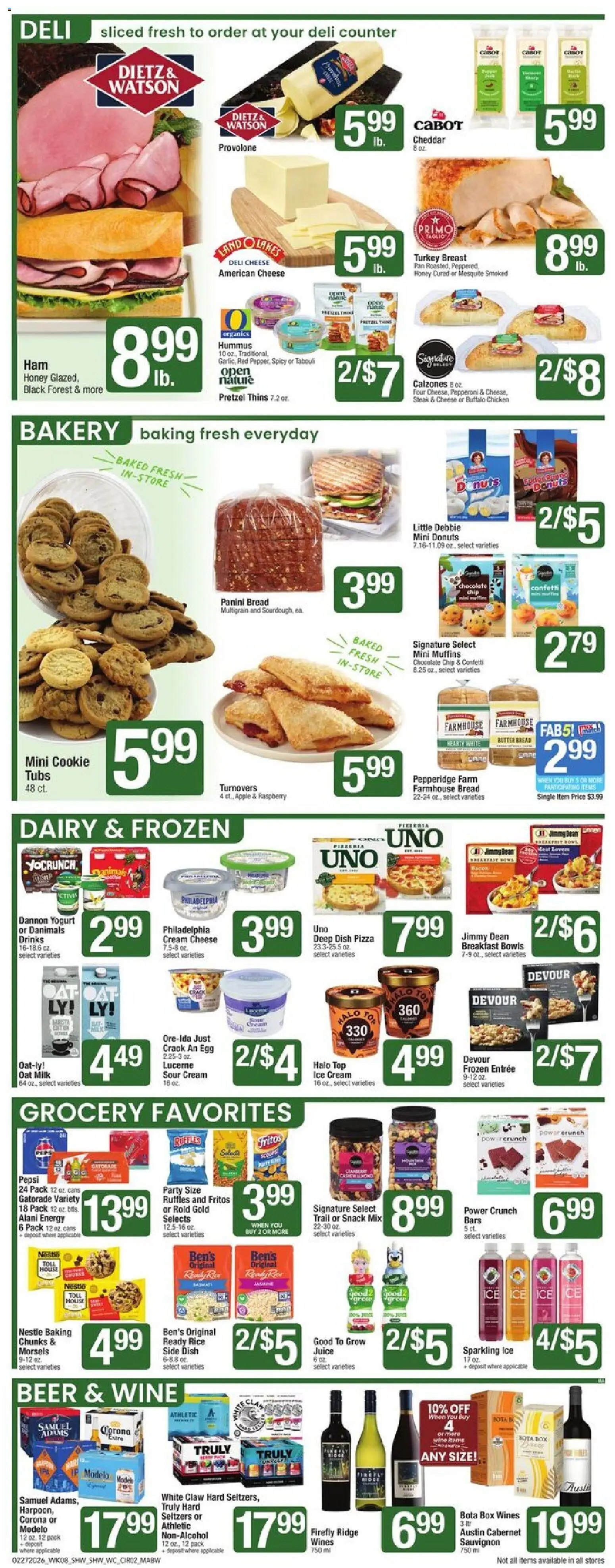 Shaw's Weekly Ad - MA - valid from 27.02.2026 | Page: 2 | Products: Milk, Pizza, Wine, Nuts