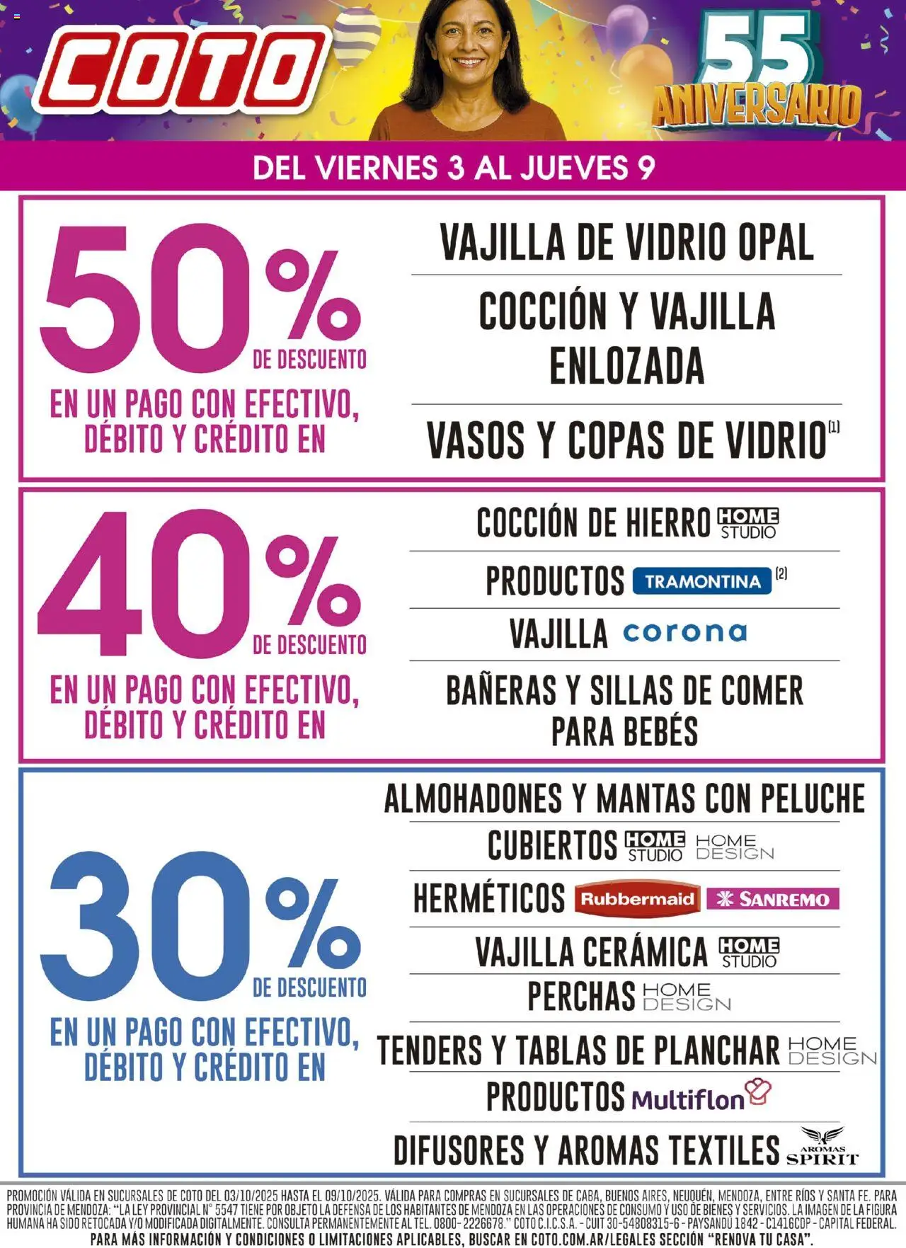 Coto - Renova │ válido desde el 03.10.2025 | Página: 1 | Productos: Planchar, Vasos