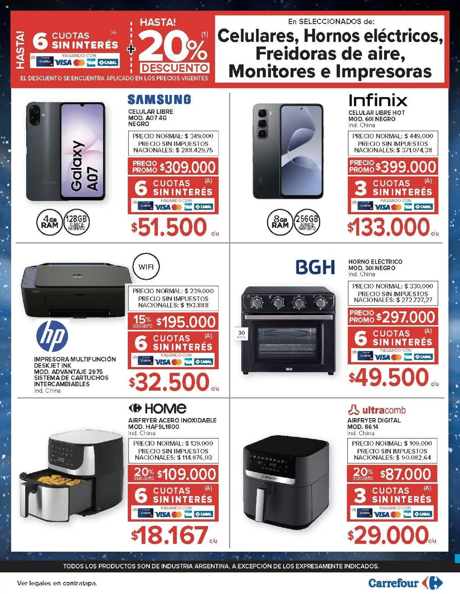 Carrefour ofertas │ válido desde el 25.03.2026 | Página: 32 | Productos: Impresora, Horno, Horno eléctrico
