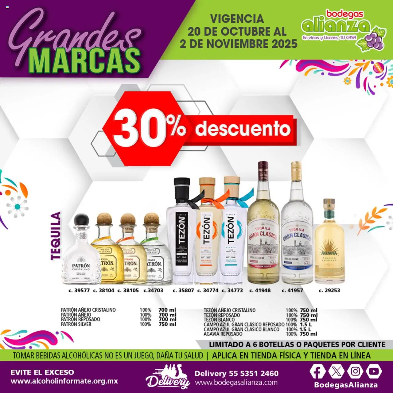 Nuevas ofertas de Bodegas Alianza válidas en toda la República Mexicana desde el 20.10.2025. ¡Encuentra las mejores ofertas en Bodegas Alianza catálogo Las ofertas de la semana! | Página: 2 | Productos: Tequila