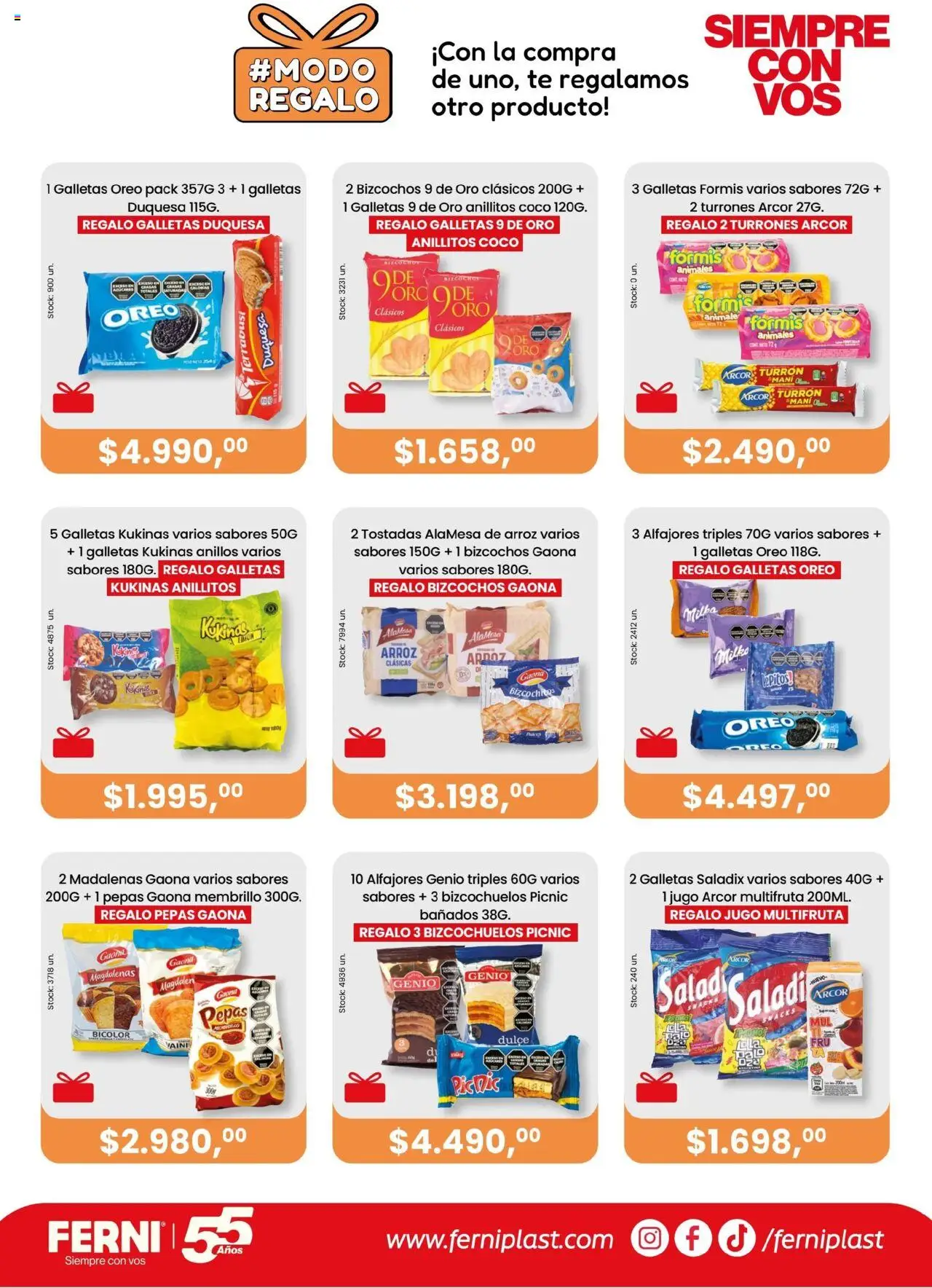 Ferniplast catálogo │ válido desde el 01.10.2025 | Página: 6 | Productos: Mani, Jugo, Té, Bizcochos