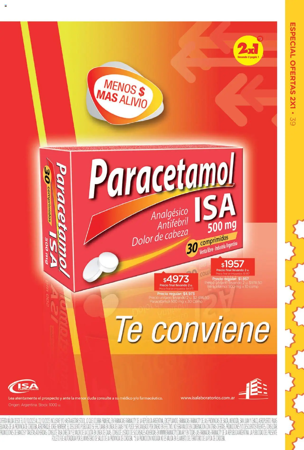 Farmacity catálogo │ válido desde el 01.10.2025 | Página: 39 | Productos: Sales, Té, Analgésico