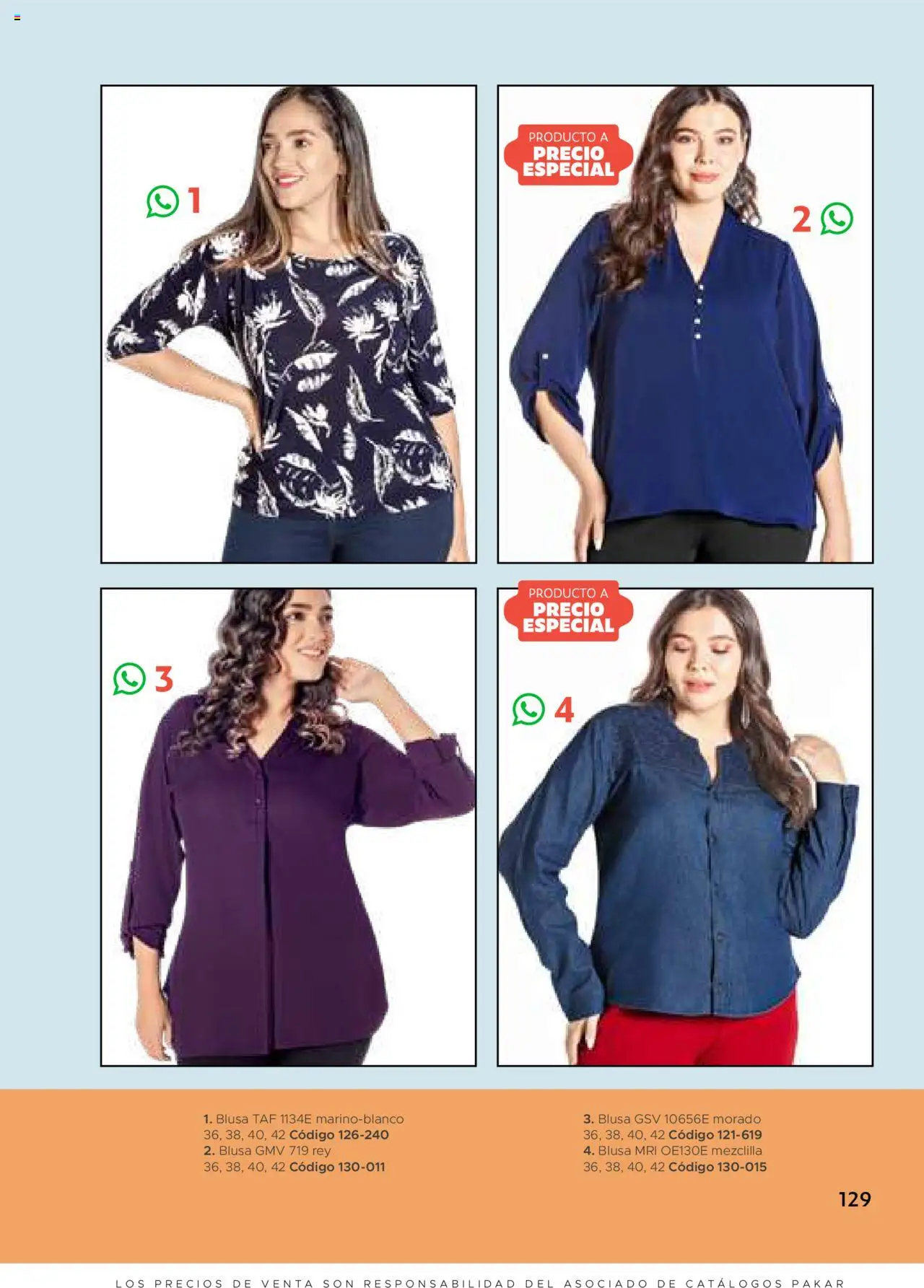 Nuevas ofertas de SC Pakar válidas en toda la República Mexicana desde el 24.07.2025. ¡Encuentra las mejores ofertas en SC Pakar Catálogo Ropa y Accesorios! | Página: 129 | Productos: Blusa