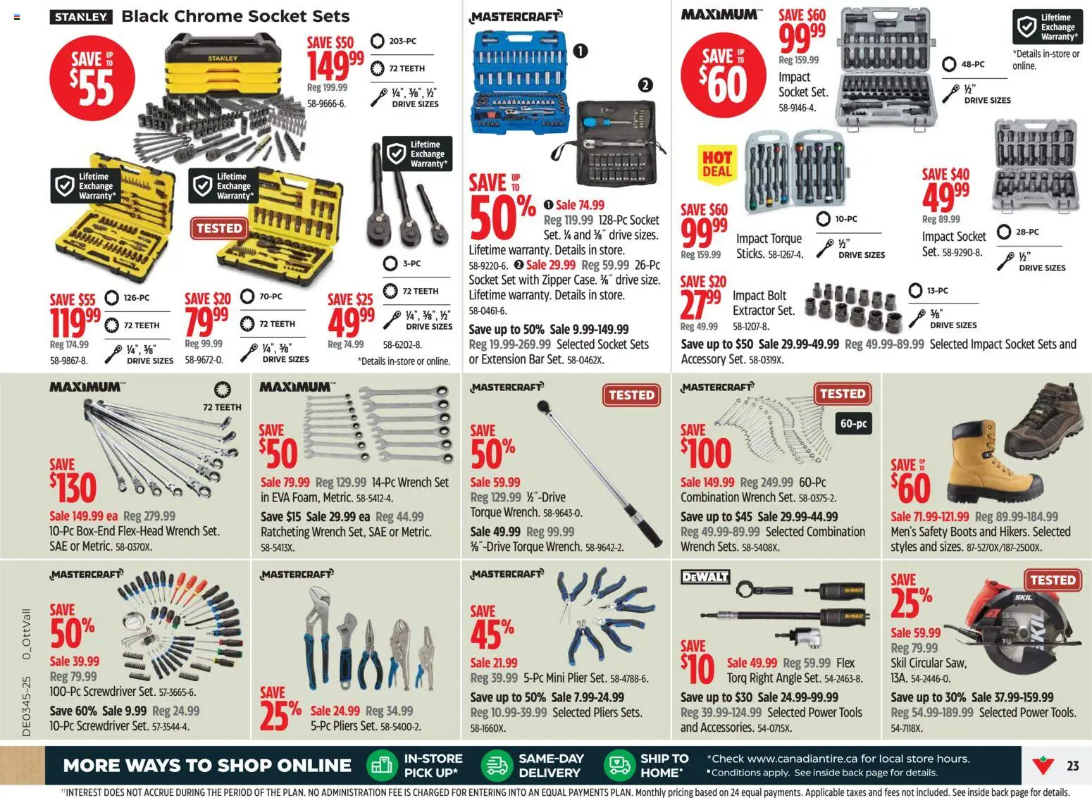 Canadian Tire flyer valid from 30.10.2025 | Page: 23 | Products: Boots, Socket