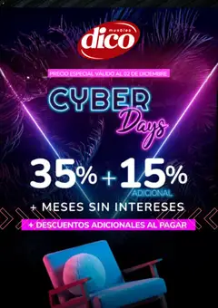 Vista previa de Muebles Dico Cyber Days, nuevo folleto de la tienda, válido en México a partir del 01.12.2025
