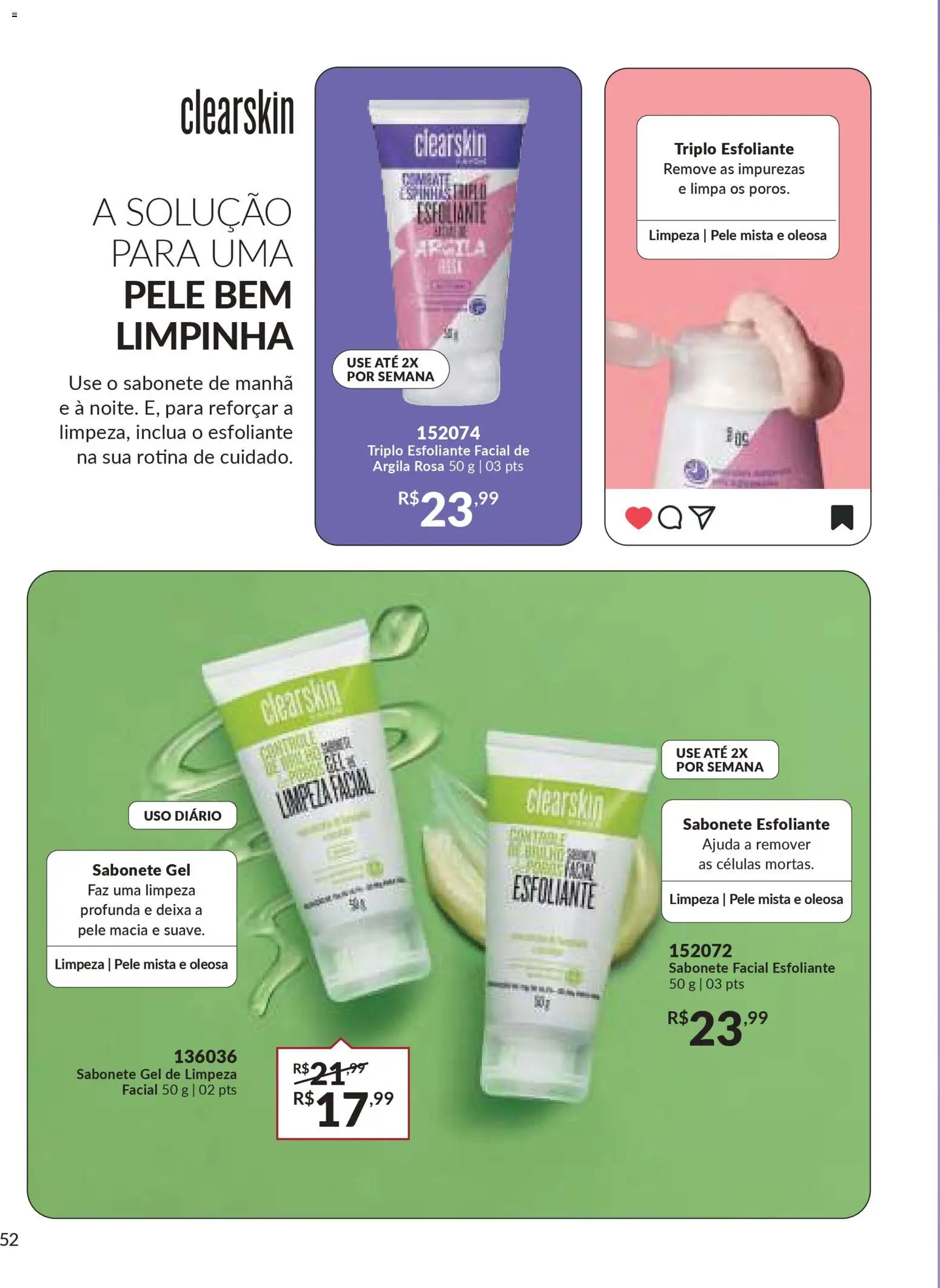 Avon Folheto - válido de 29.10.2025 | Página: 52 | Produtos: Argila, Gel de limpeza, Sabonete