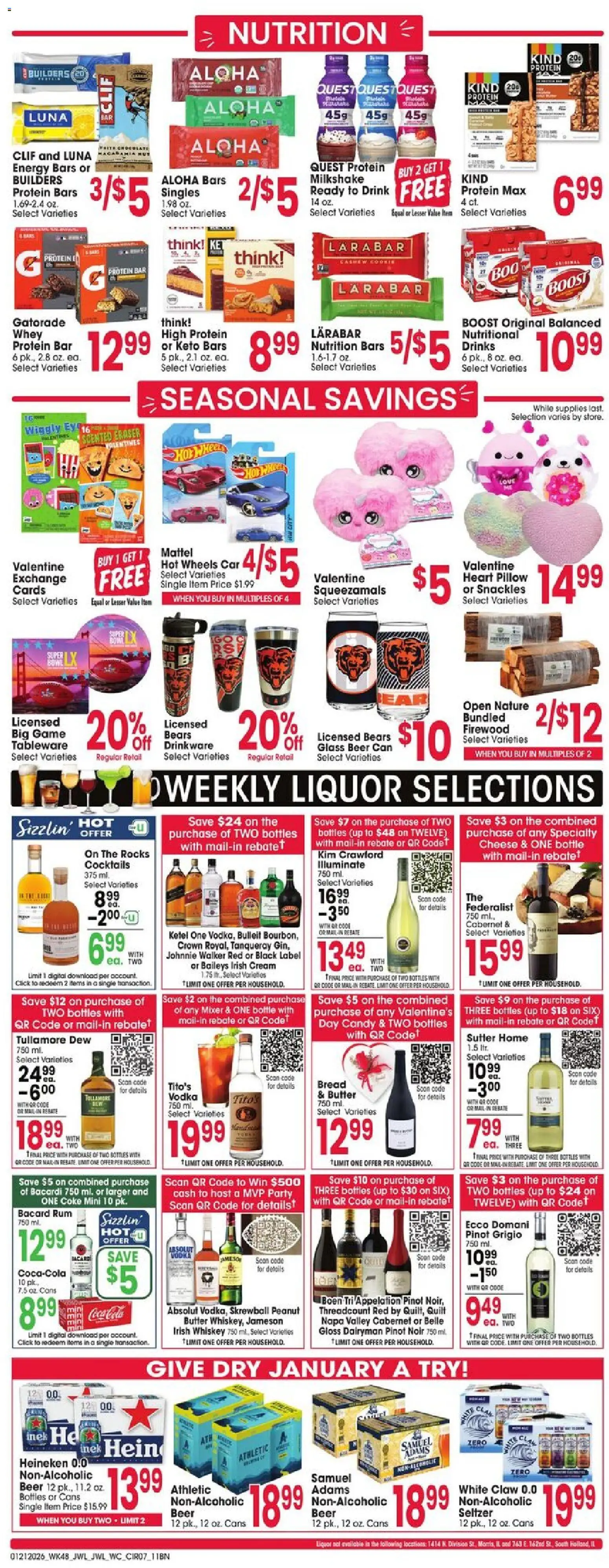 Jewel Osco Weekly Ad - IL - valid from 21.01.2026 | Page: 7 | Products: Chocolate, Beer, Quilt, Mixer
