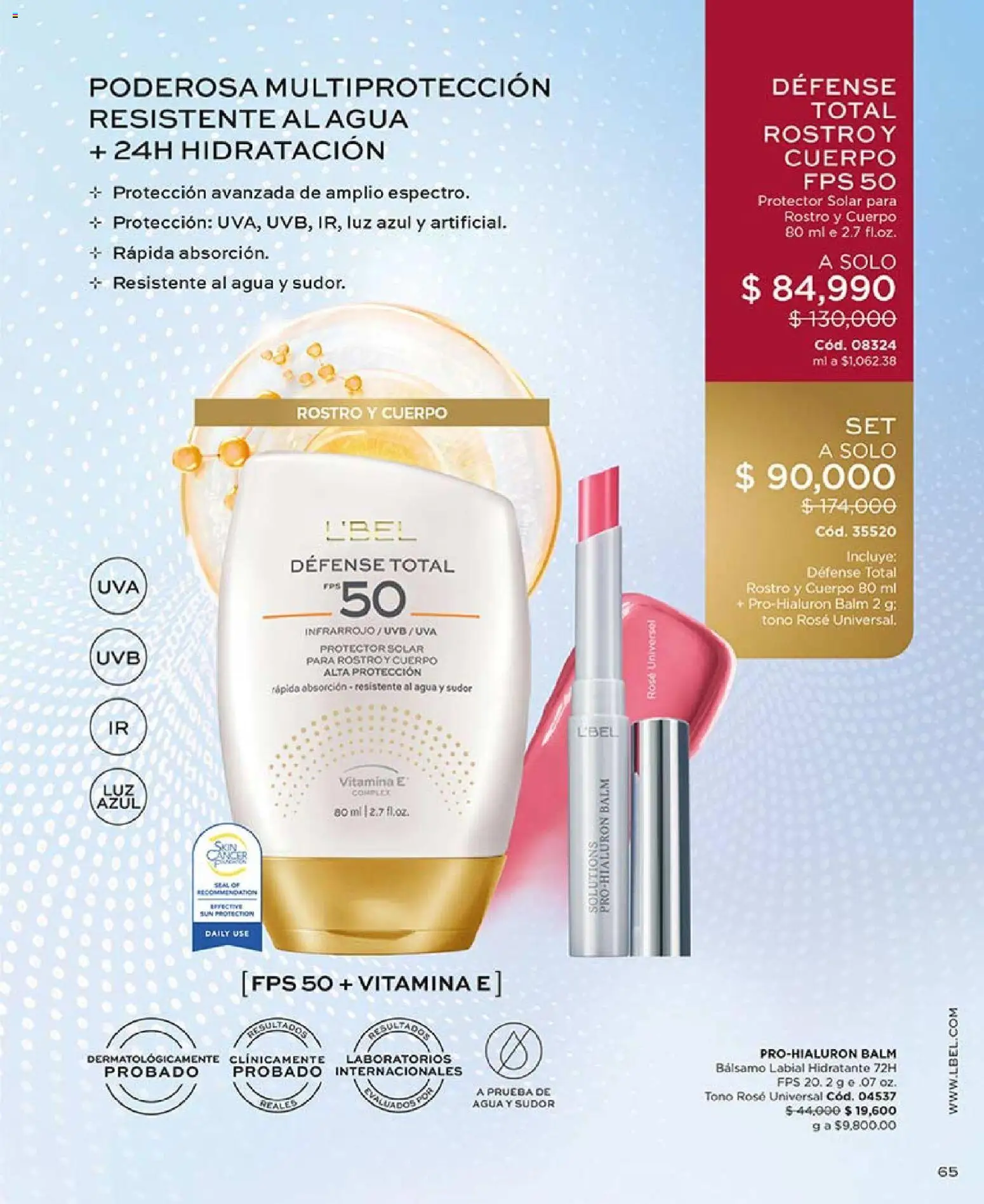 L'Bel revista - valida desde el 03.11.2025 | Página: 65 | Productos: Agua, Bálsamo, Uva, Protector solar