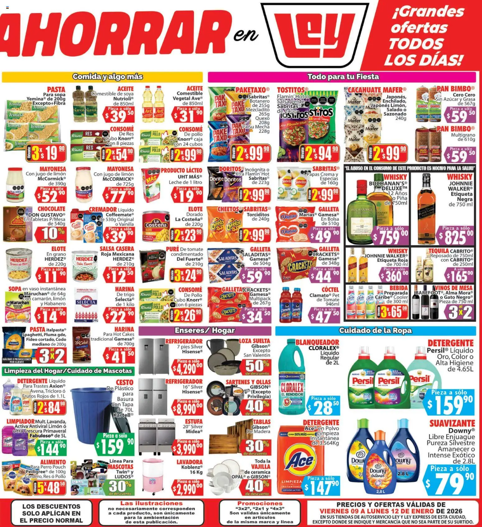 Nuevas ofertas de Casa Ley válidas en toda la República Mexicana desde el 09.01.2026. ¡Encuentra las mejores ofertas en Casa Ley folleto Torreón, Saltillo, Coah y Gómez Palacio, Dgo! | Página: 4 | Productos: Crema, Chocolate, Suavizante, Ropa