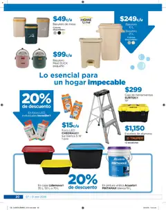 Vista previa de Chedraui folleto Cuesta menos llevarte más, nuevo folleto de la tienda, válido en México a partir del 07.01.2026 | Página: 20 | Productos: Caja de herramientas, Escalera, Caja, Foco