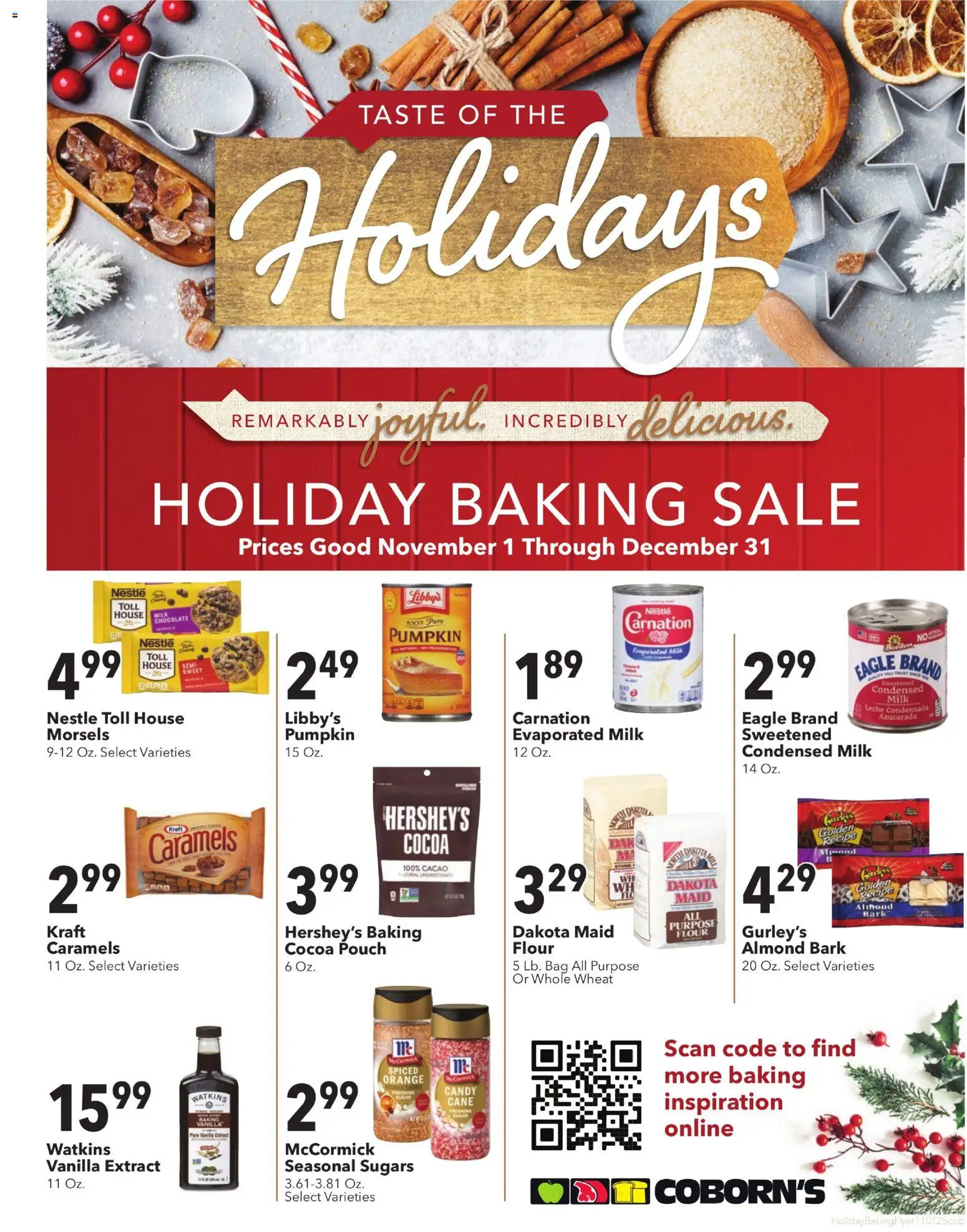 Coborn's Taste of the Holidays - valid from 01.11.2025 | Page: 1 | Products: Powder, Pumpkin Pie, Pumpkin, Apple Pie