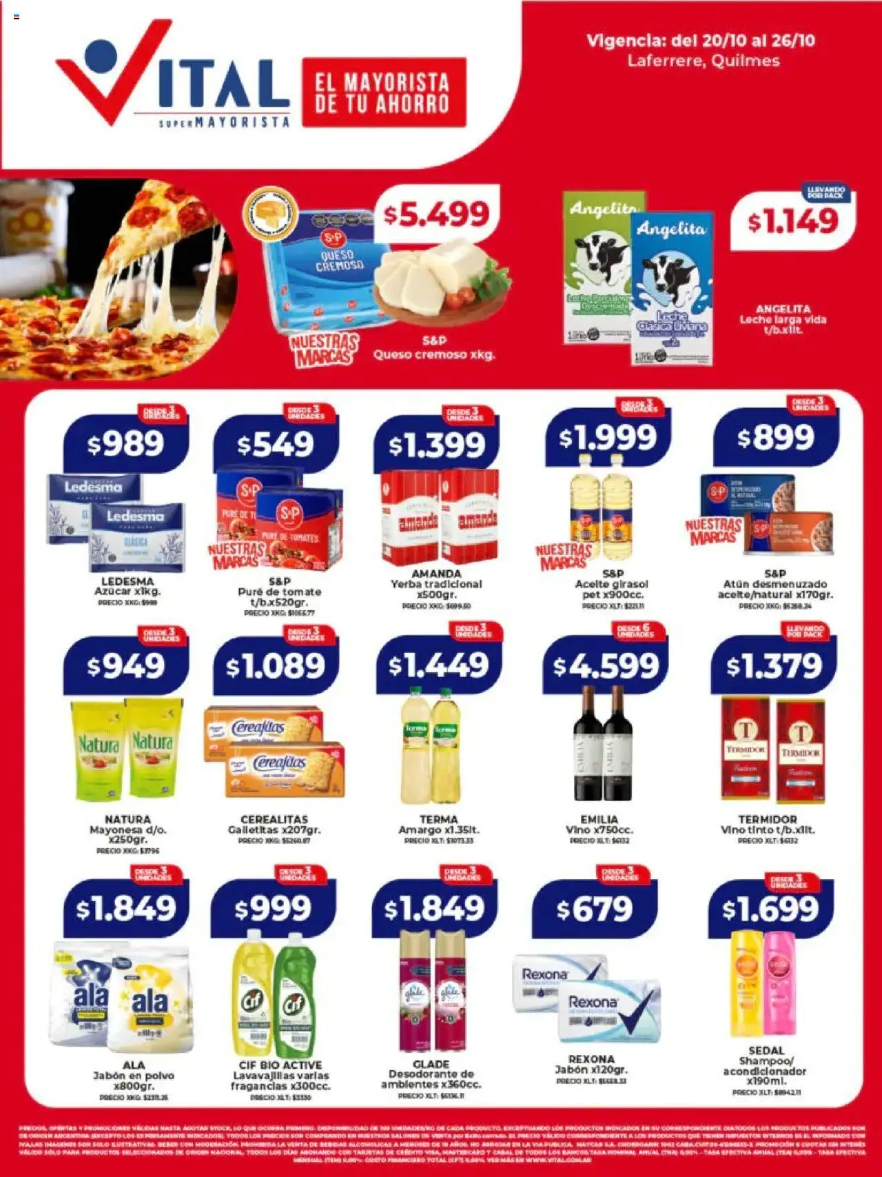 Vital - Ofertas - Laferrere │ válido desde el 20.10.2025 | Página: 1 | Productos: Yerba, Polvo, Mayonesa, Atún