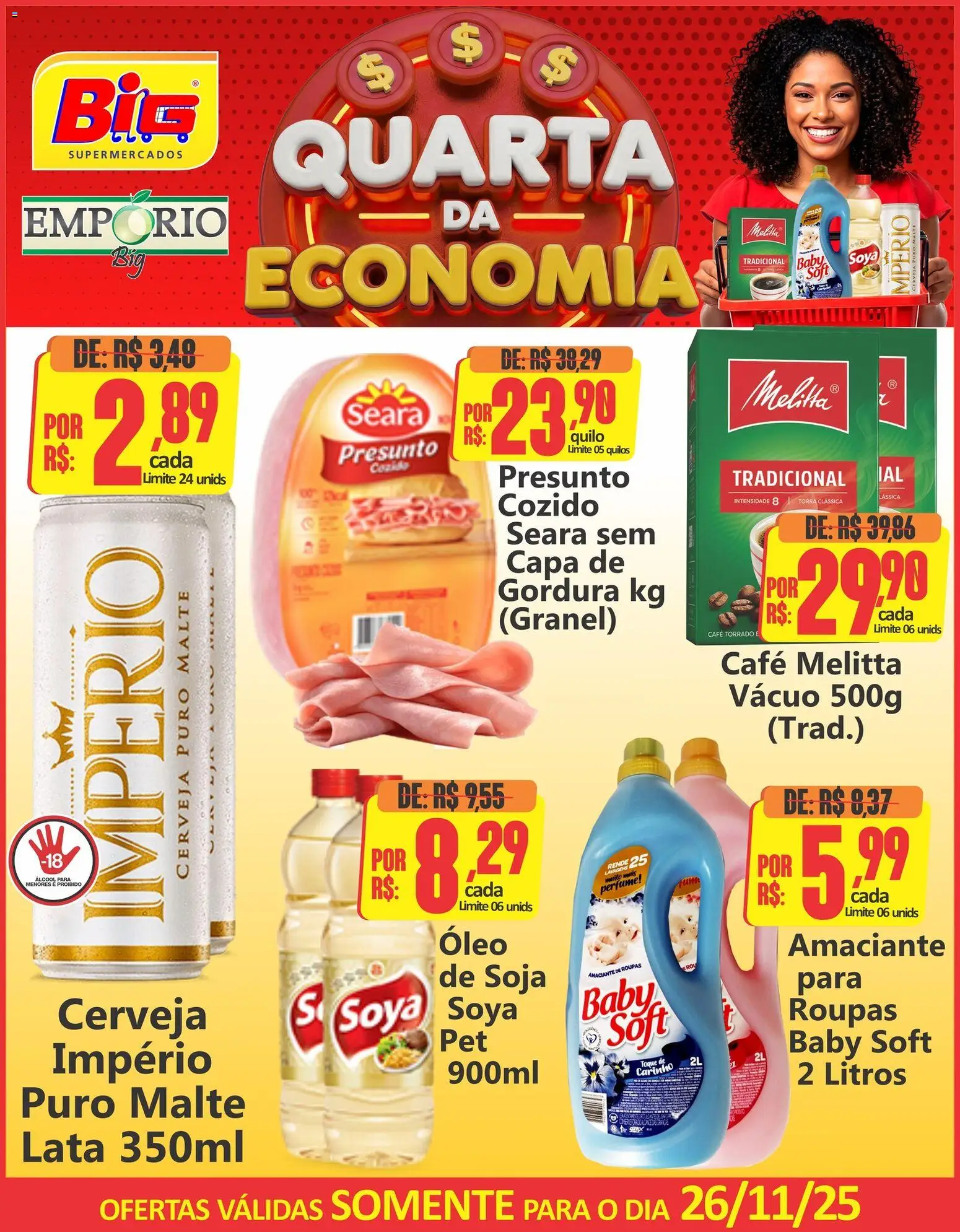 Big Supermercados Folheto - válido de 26.11.2025 | Página: 1 | Produtos: Perfume, Café, Roupas, Soja