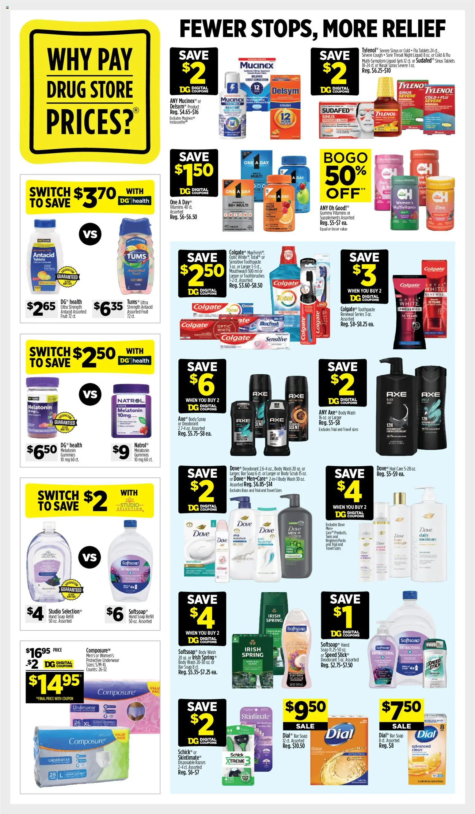 Dollar General Weekly Ad - TX - valid from 11.01.2026 | Page: 10 | Products: Multivitamin, Deodorant, Mouthwash, Bar Soap