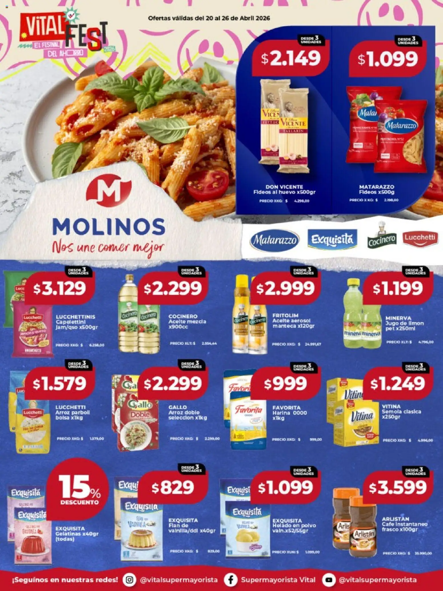 Vital - Ofertas │ válido desde el 20.04.2026 | Página: 12 | Productos: Polvo, Frasco, Limón, Fideos
