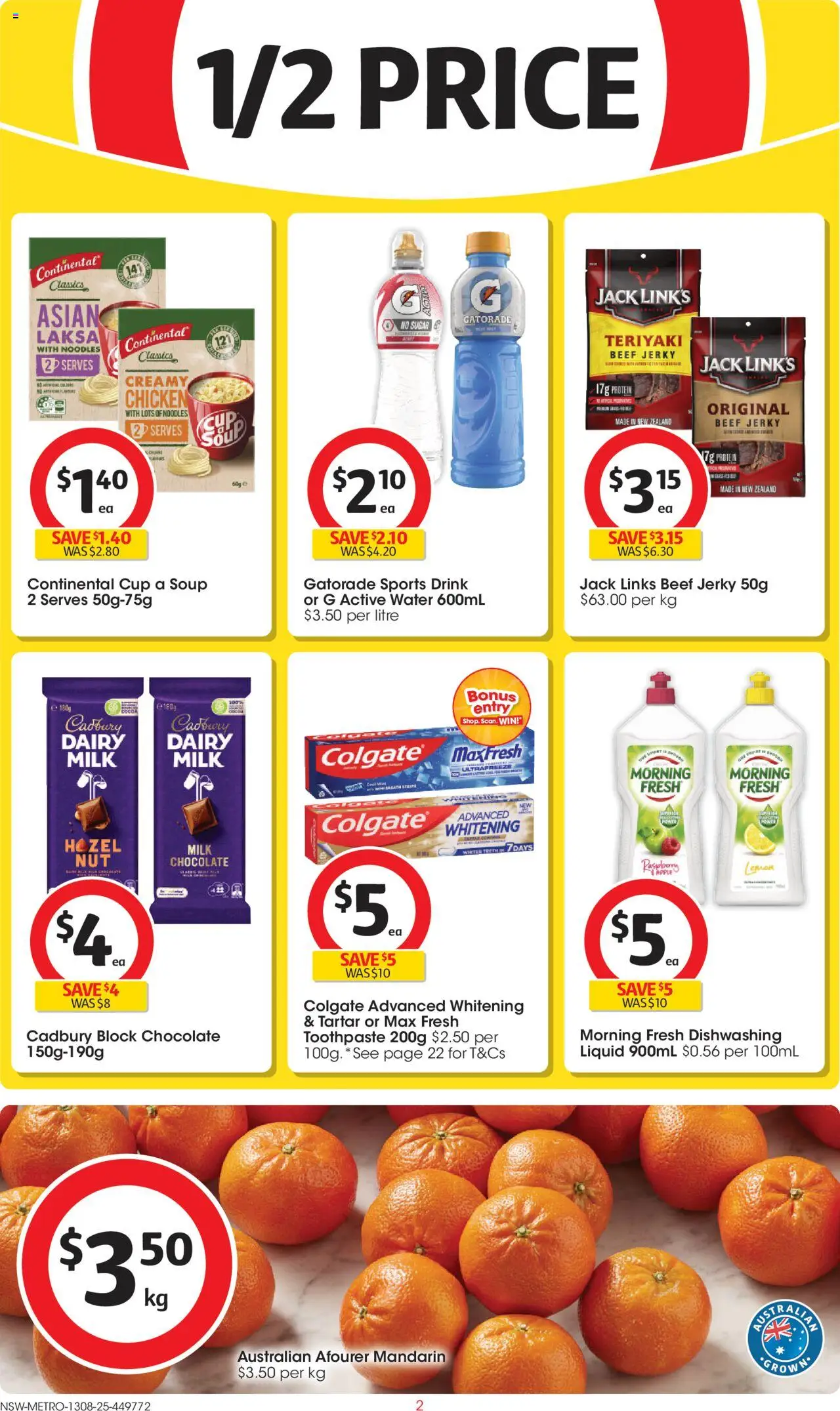 Coles catalogue - valid from 13.08.2025 | Page: 2 | Products: Beef, Sugar, Soup, Lemon