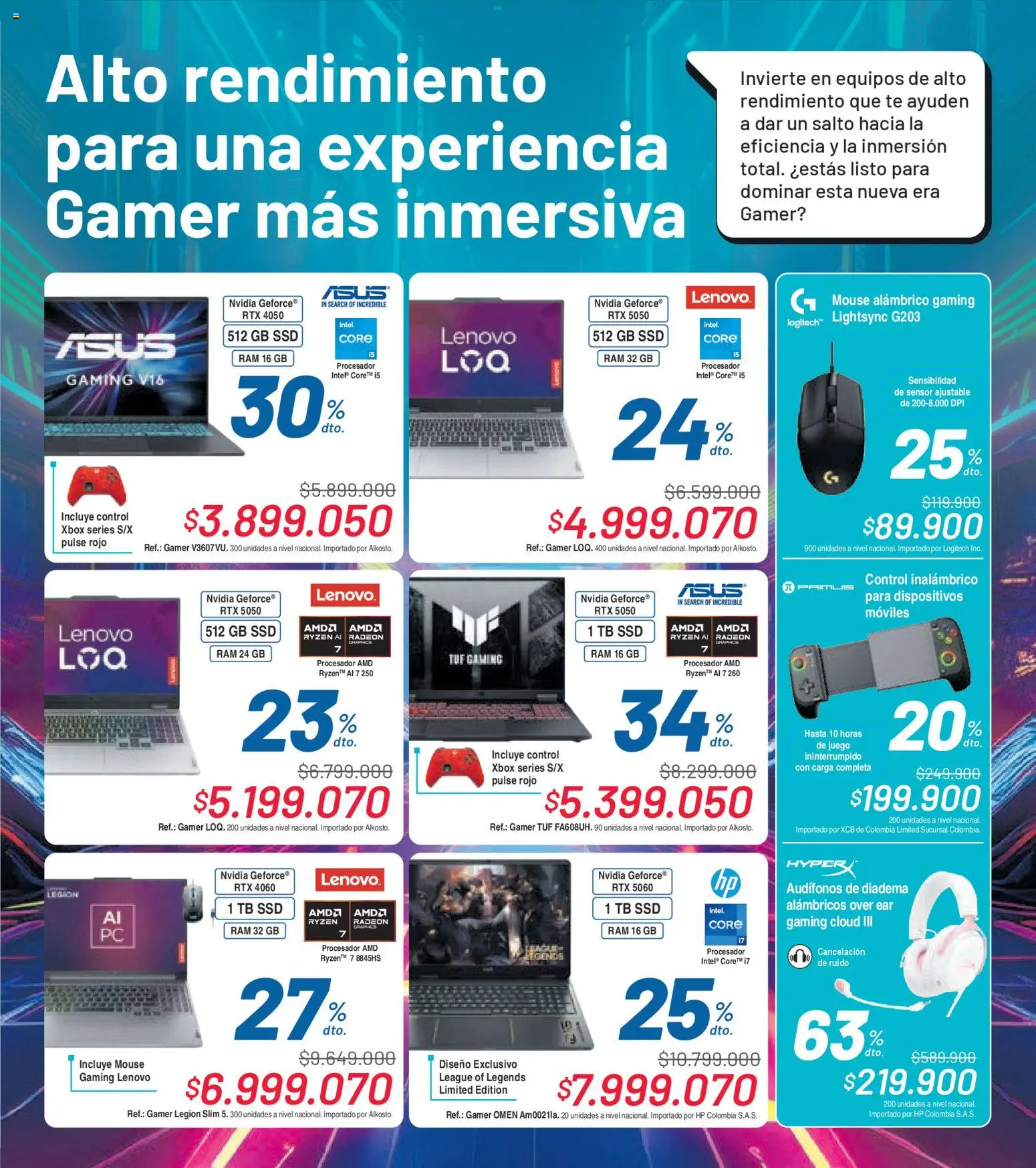 Alkosto revista - valida desde el 31.01.2026 | Página: 3 | Productos: Té, Xbox, Juego, Mouse