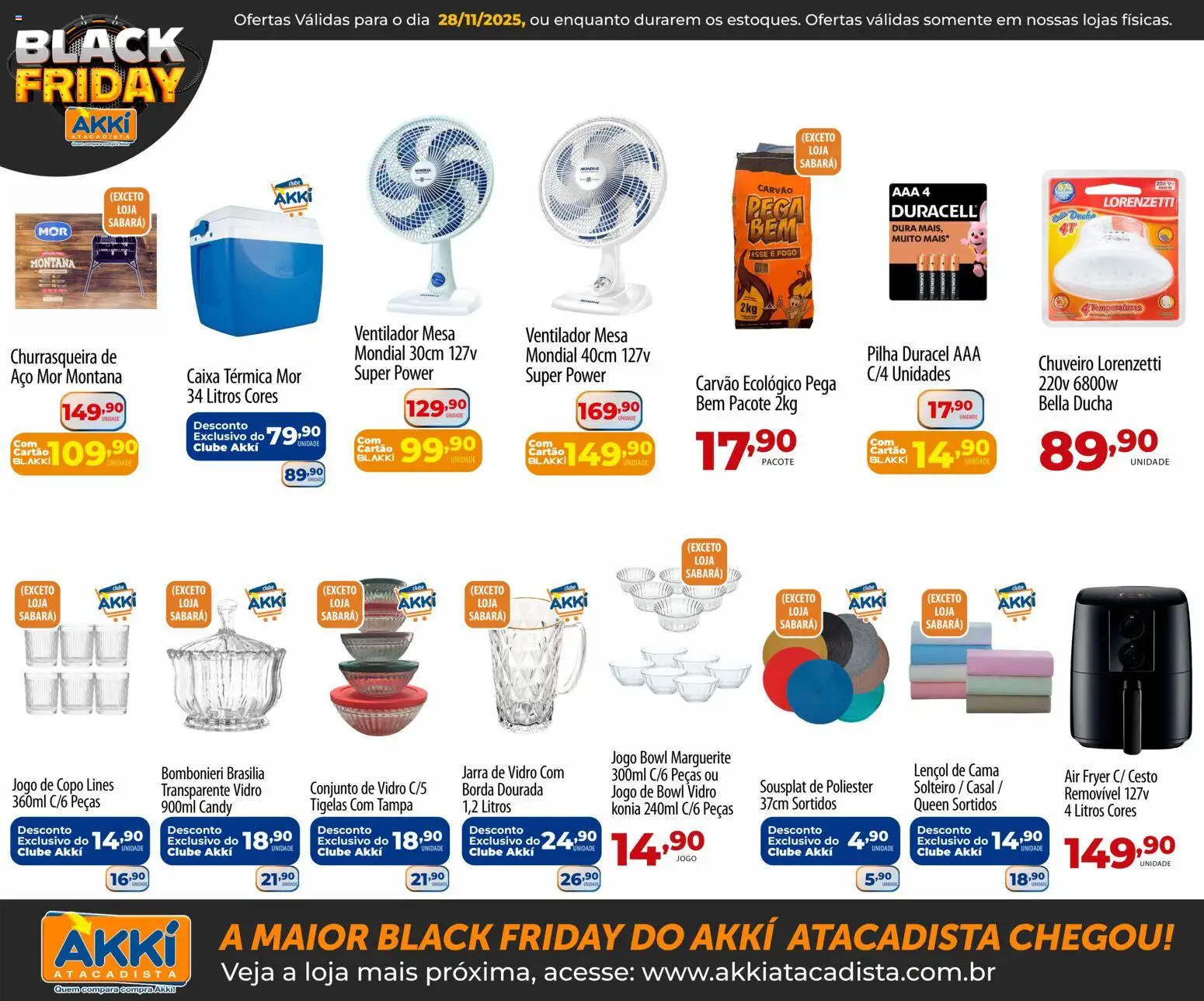 Akki Atacadista Folheto - válido de 28.11.2025 | Página: 17 | Produtos: Ventilador, Cama, Lençol, Chuveiro
