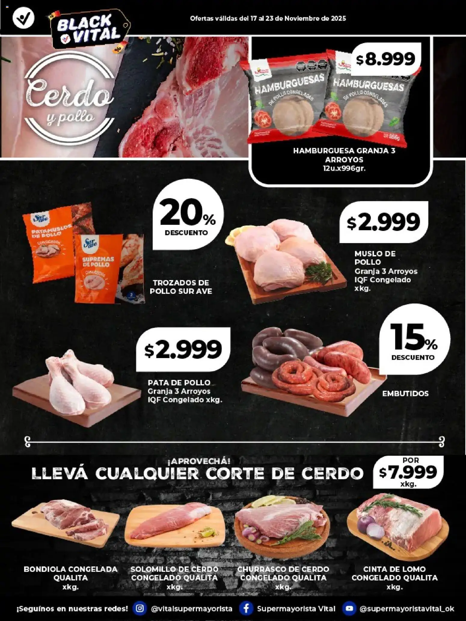 Vital - Especial de frescos - Posadas │ válido desde el 17.11.2025 | Página: 3 | Productos: Cinta, Pollo, Cerdo