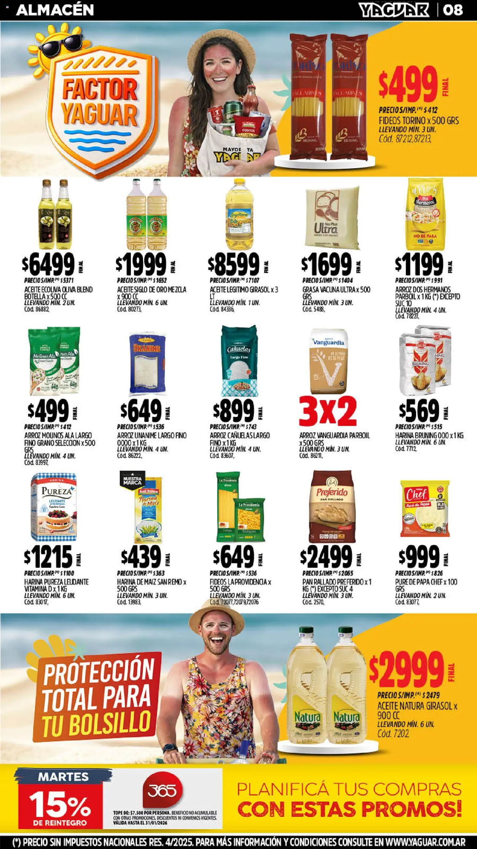 Yaguar - Oferta Semanal Santa Fé │ válido desde el 19.01.2026 | Página: 8 | Productos: Botella, Oliva, Pan, Pan rallado