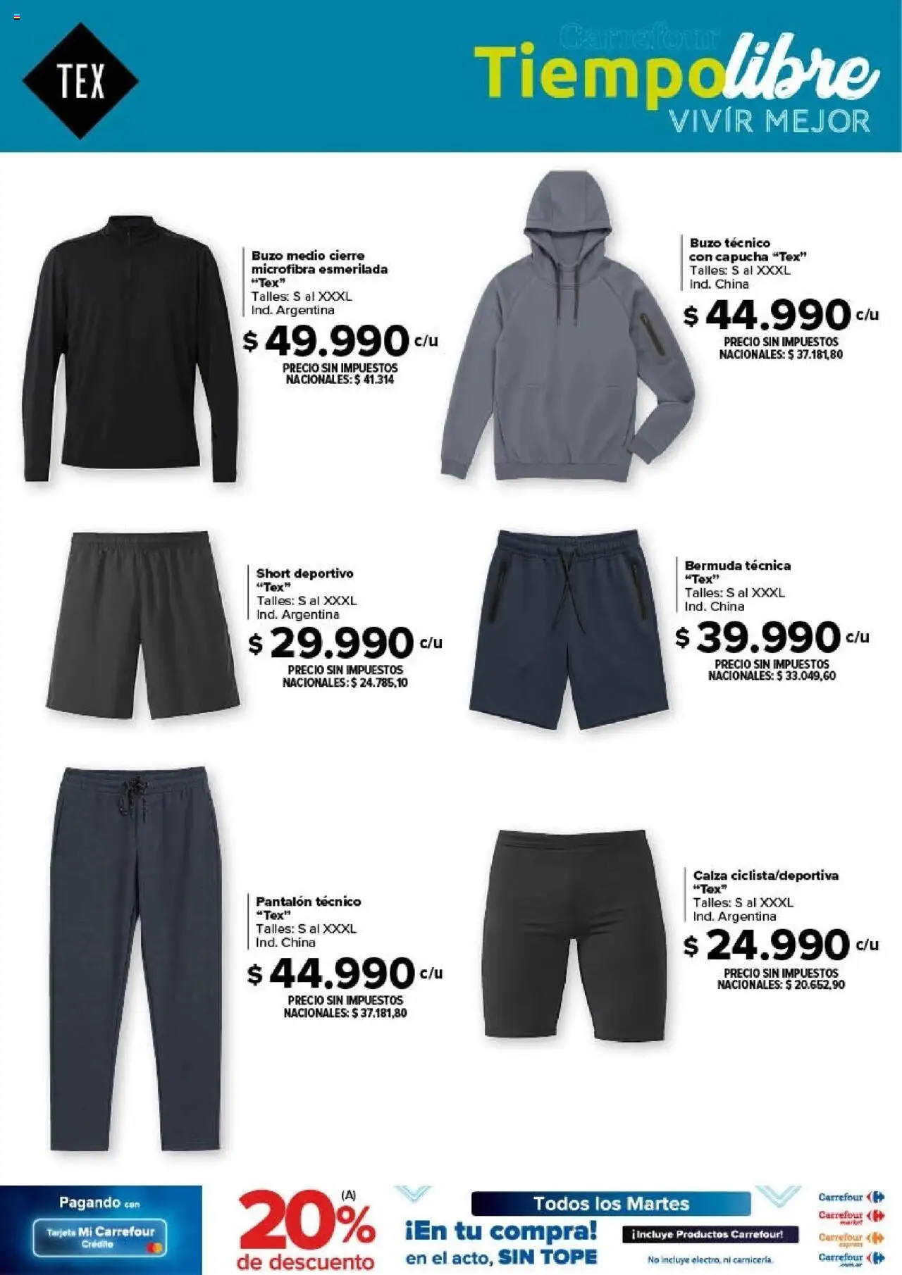 Carrefour - Tiempo Libre 20 Octubre - Comodoro │ válido desde el 20.10.2025 | Página: 11 | Productos: Buzo, Short, Bermuda