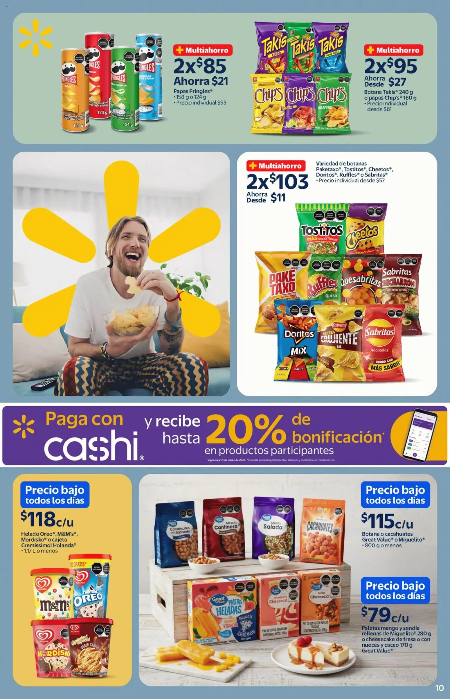 Nuevas ofertas de Walmart válidas en toda la República Mexicana desde el 13.02.2026. ¡Encuentra las mejores ofertas en Walmart catálogo Un mar de sabores a precios bajos! | Página: 10 | Productos: Fresa, Queso, Cerdo, Helado