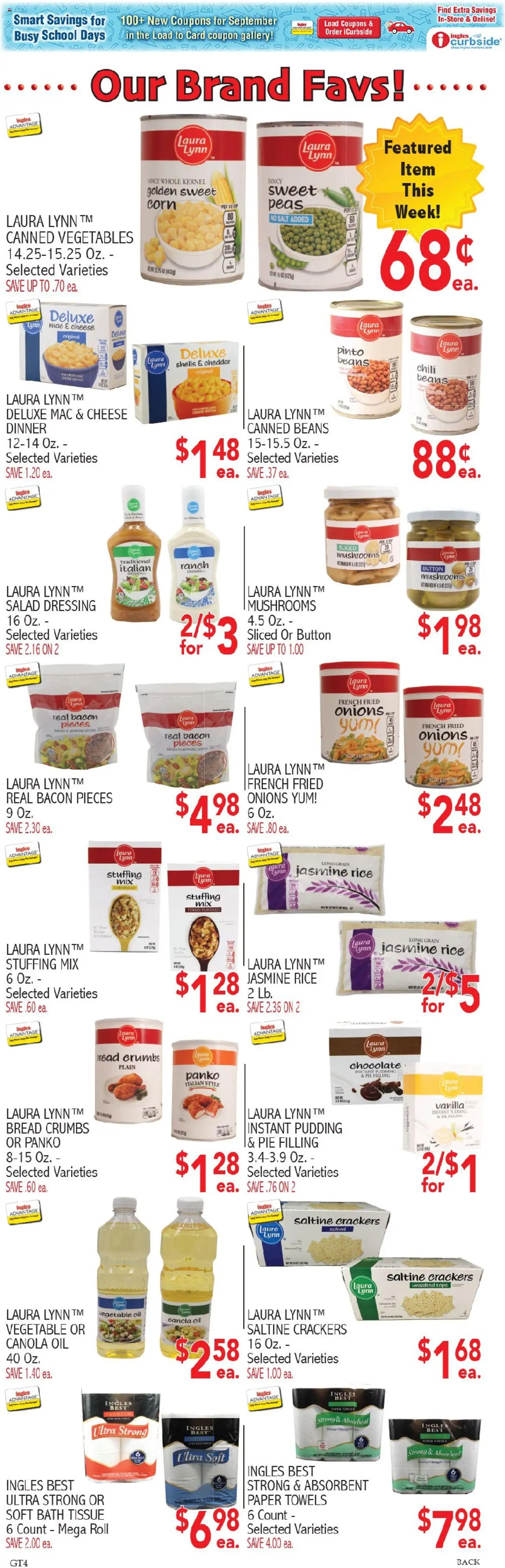 Ingles Weekly Ad - valid from 03.09.2025 | Page: 7 | Products: Mushrooms, Rice, Vegetables, Iron