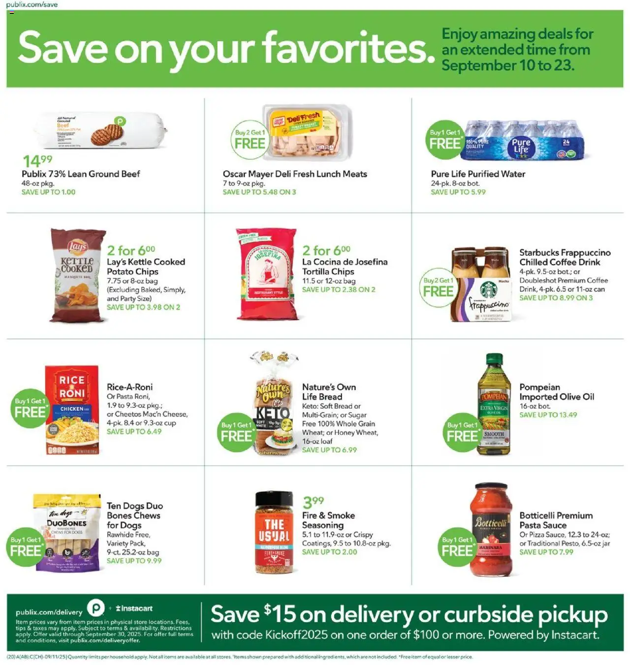 Publix Weekly Ad - valid from 10.09.2025 | Page: 20 | Products: Chips, Sauce, Beet, Bag