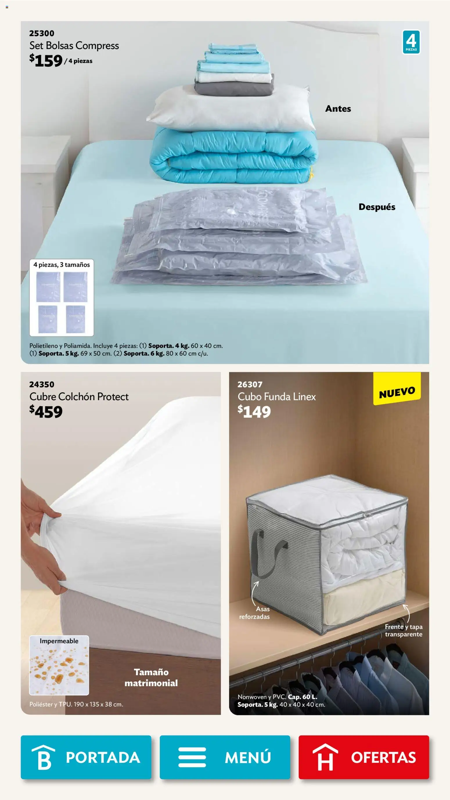 Nuevas ofertas de Betterware válidas en toda la República Mexicana desde el 02.03.2026. ¡Encuentra las mejores ofertas en Betterware campaña 3 2026! | Página: 18 | Productos: Funda, Colchón