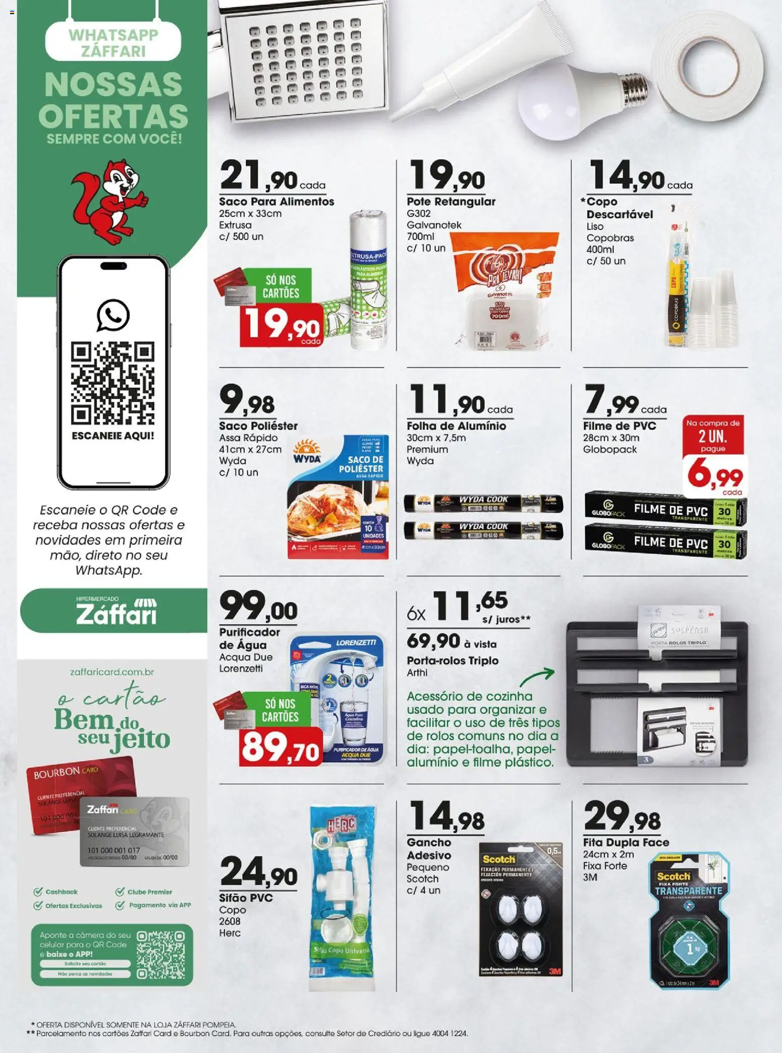 Zaffari Folheto - válido de 02.04.2026 | Página: 10 | Produtos: filme de PVC, Sifão, Bourbon, Câmera
