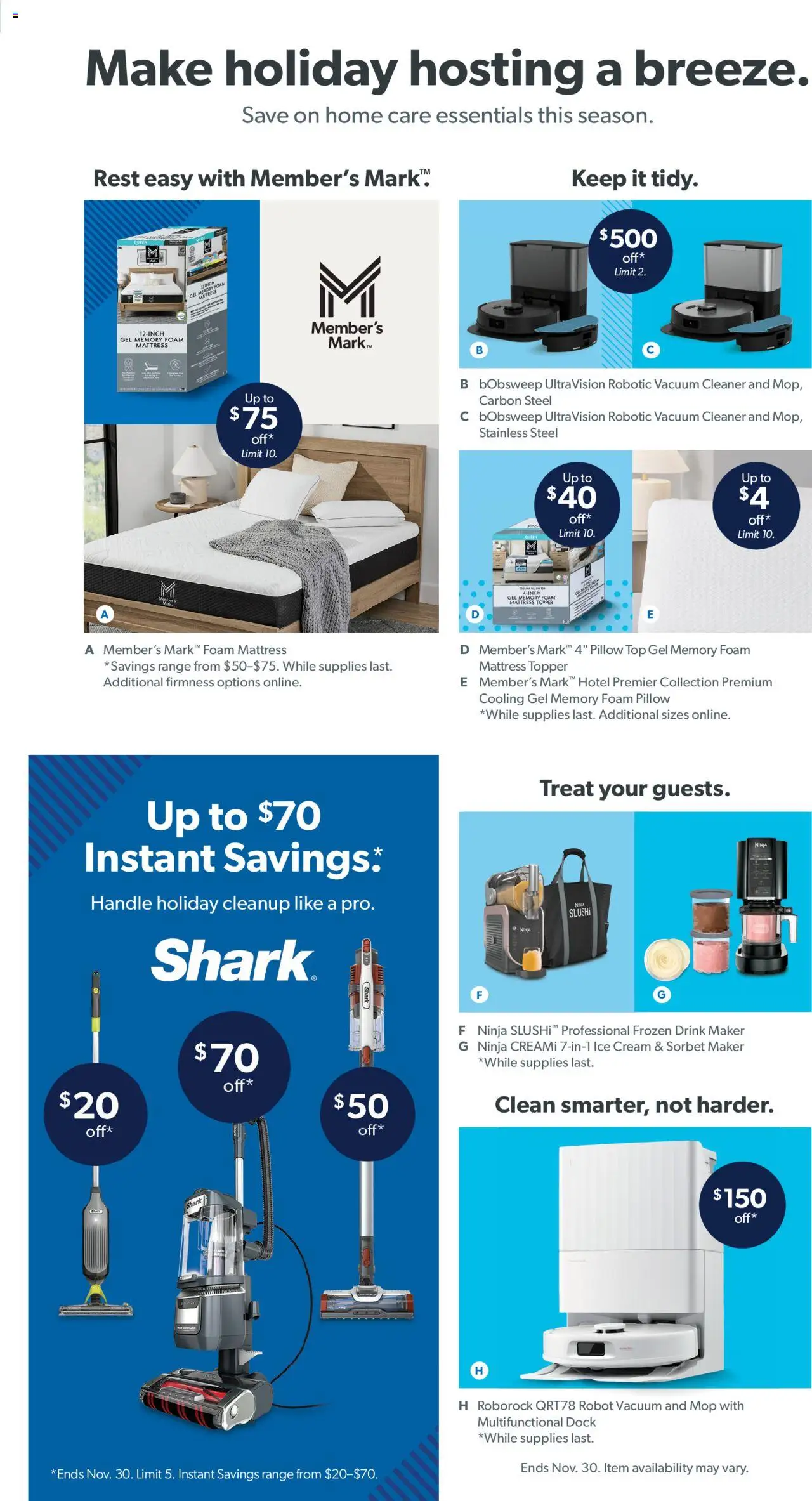 Sam's Club Black Friday - valid from 20.10.2025 | Page: 27 | Products: Mattress, Pillow, Ice cream, Vacuum cleaner