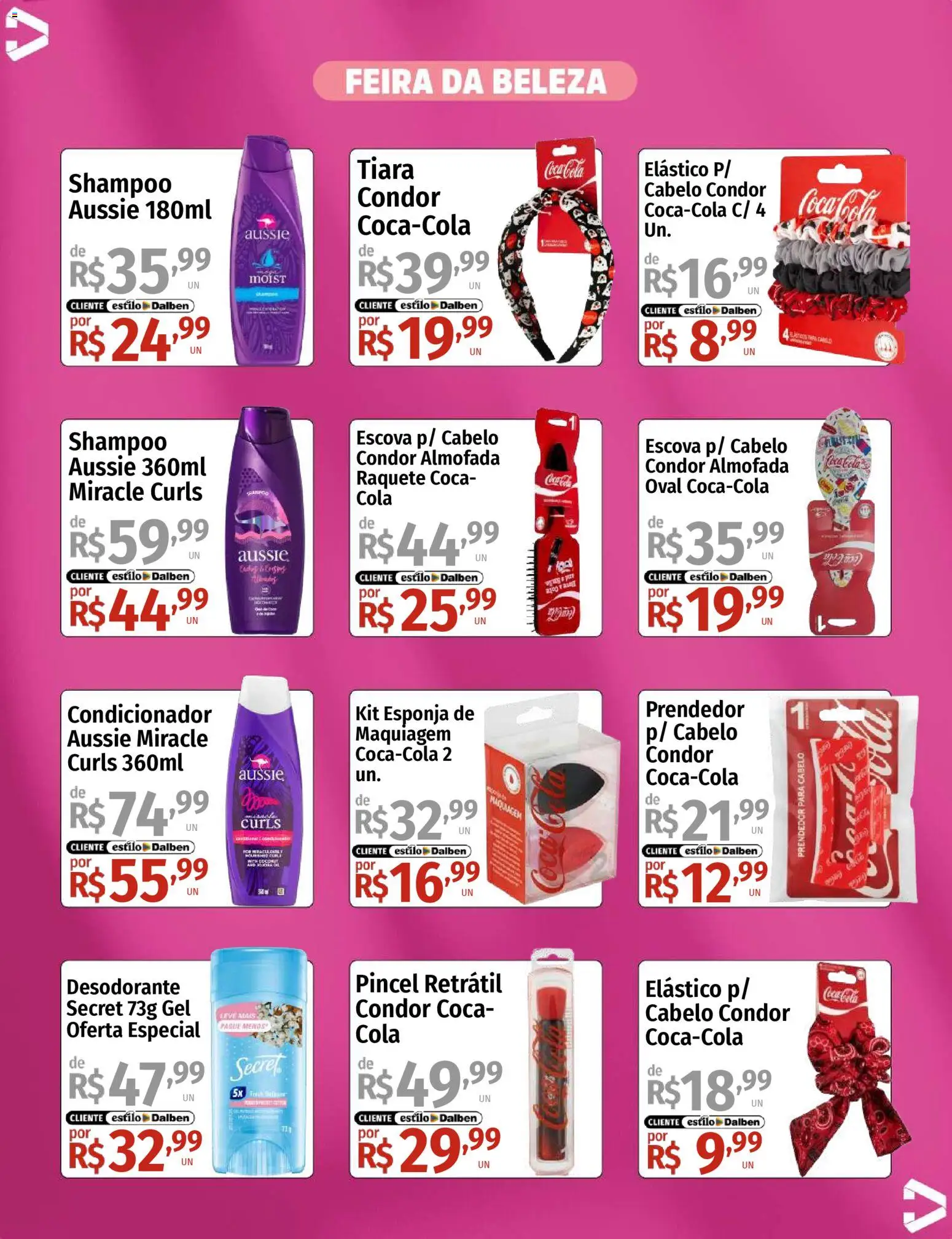 Supermercado Dalben Folheto - válido de 20.02.2026 | Página: 4 | Produtos: Pincel, Condicionador, Almofada, Cola