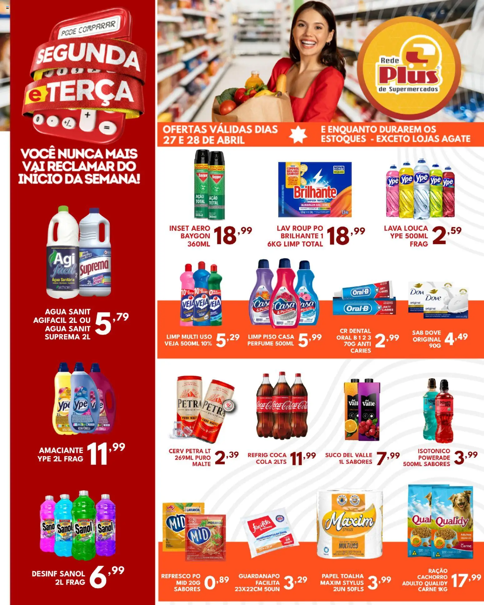 Rede Plus Supermercados Folheto - válido de 27.04.2026 | Página: 2 | Produtos: Cola, Suco, Isotônico, Água sanitária