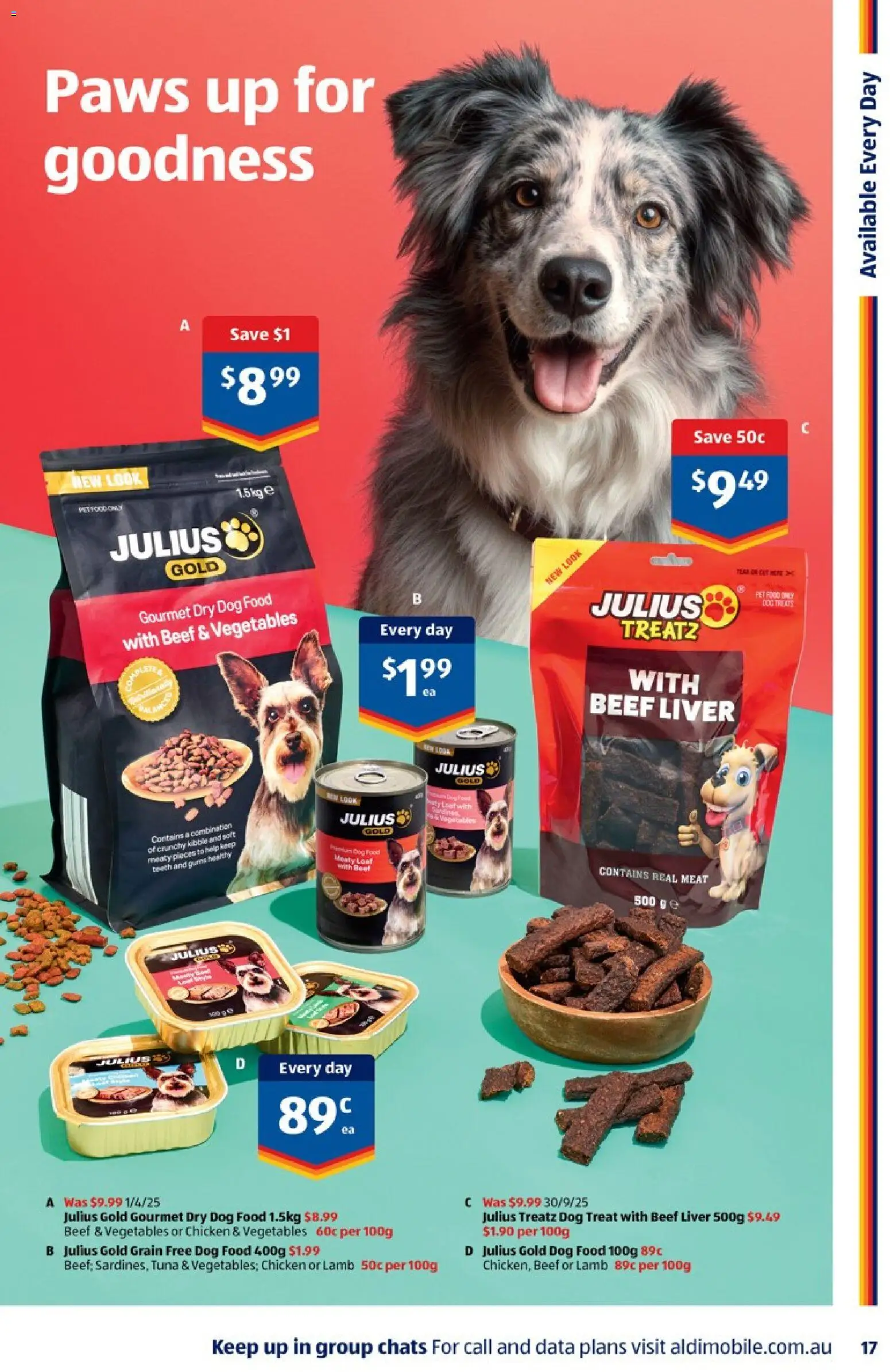 Aldi catalogue - valid from 28.01.2026 | Page: 17 | Products: Chicken, Beef, Dog food, Vegetables