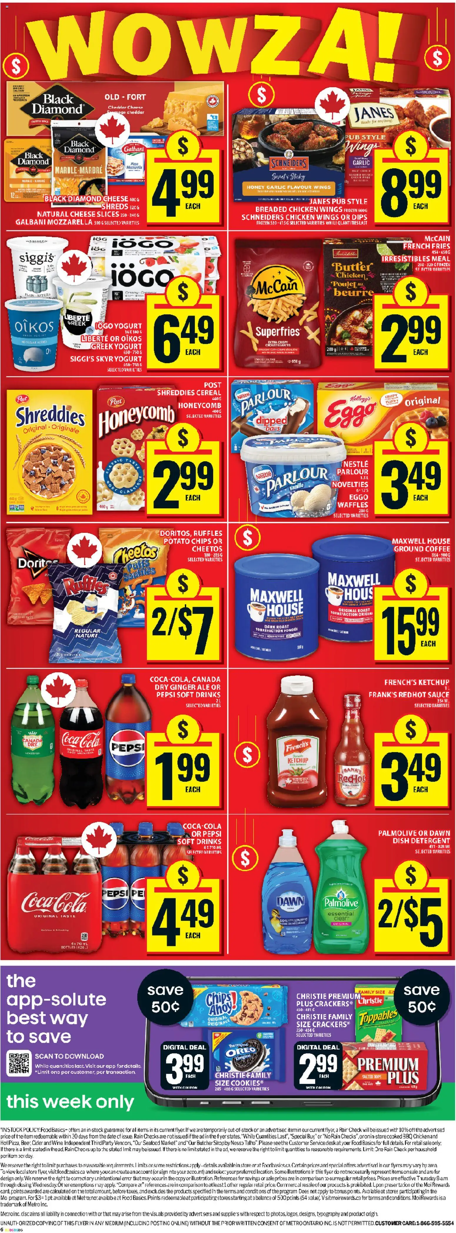 Food Basics flyer valid from 29.01.2026 | Page: 3 | Products: Detergent, Cheese, Yogurt, Wine