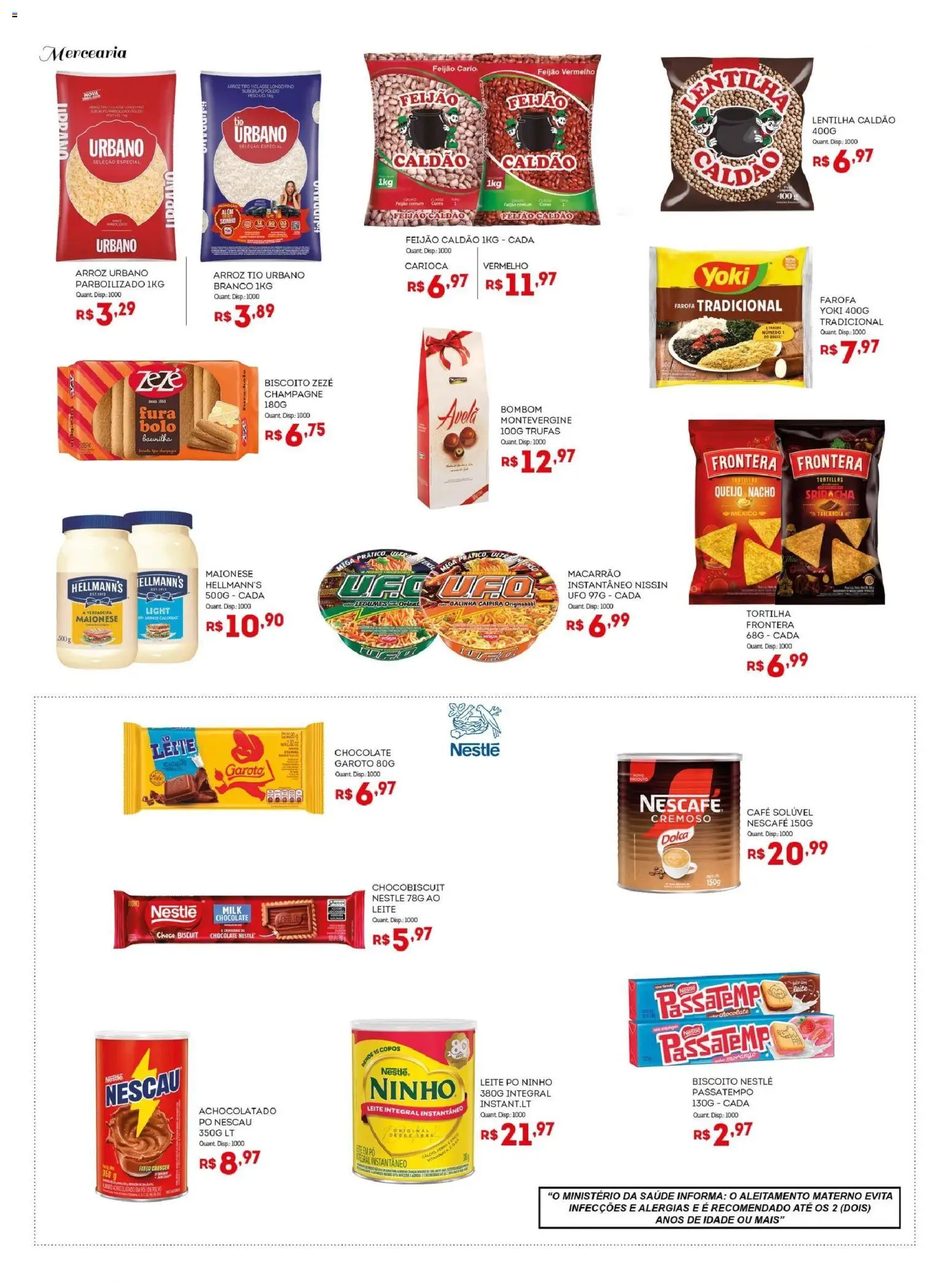 Bistek Supermercados Folheto - válido de 19.11.2025 | Página: 6 | Produtos: Feijão, Lentilha, Achocolatado, Leite