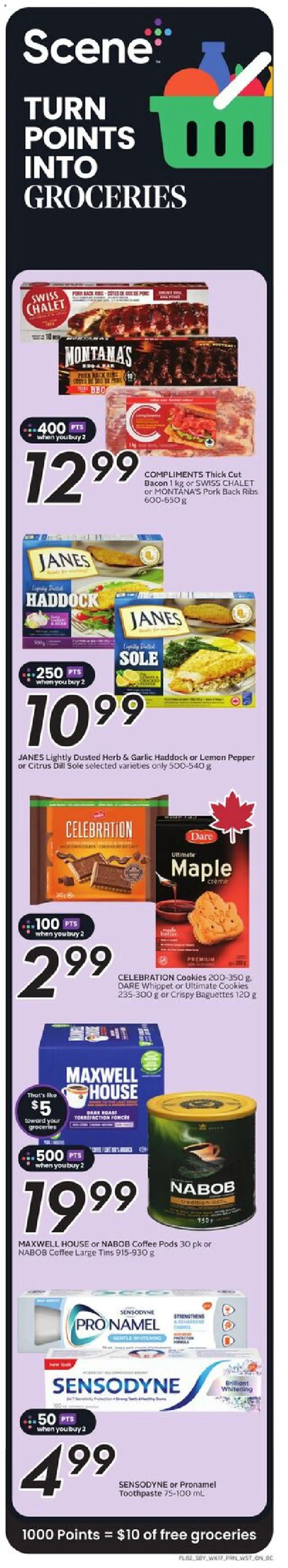 Safeway flyer valid from 21.08.2025 | Page: 3 | Products: Cookies, Toothpaste, Coffee, Pork