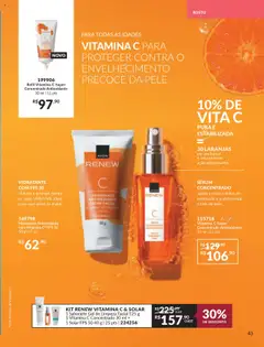 Avon - Campanha 16 - Pré-Visualização do folheto da loja Avon, válido de 27.09.2025 | Página: 43 | Produtos: Sérum, Creme, Sabonete, Vitamina c