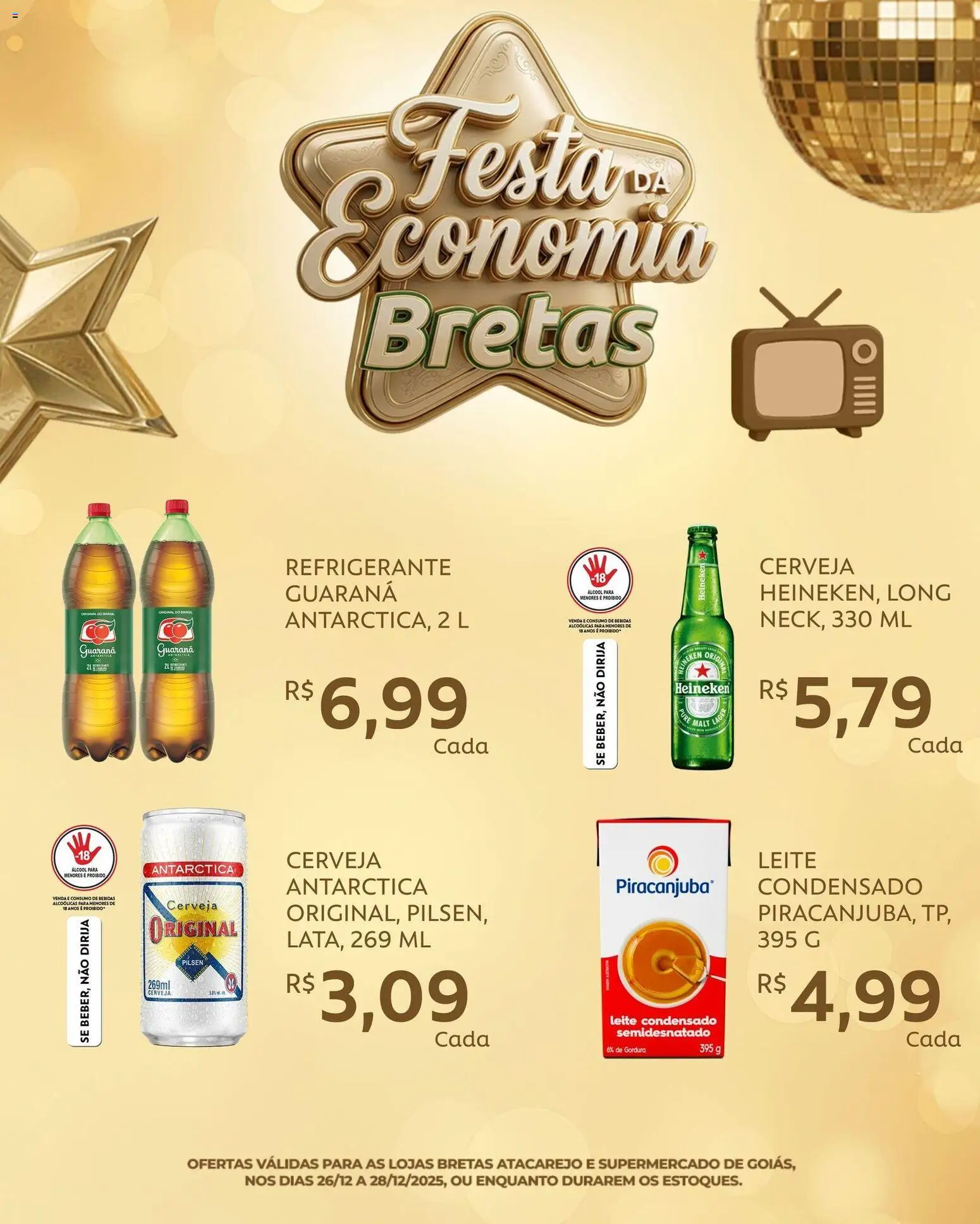 Bretas Folheto - válido de 26.12.2025 | Página: 2 | Produtos: Guaraná, Leite, Cerveja, Heineken
