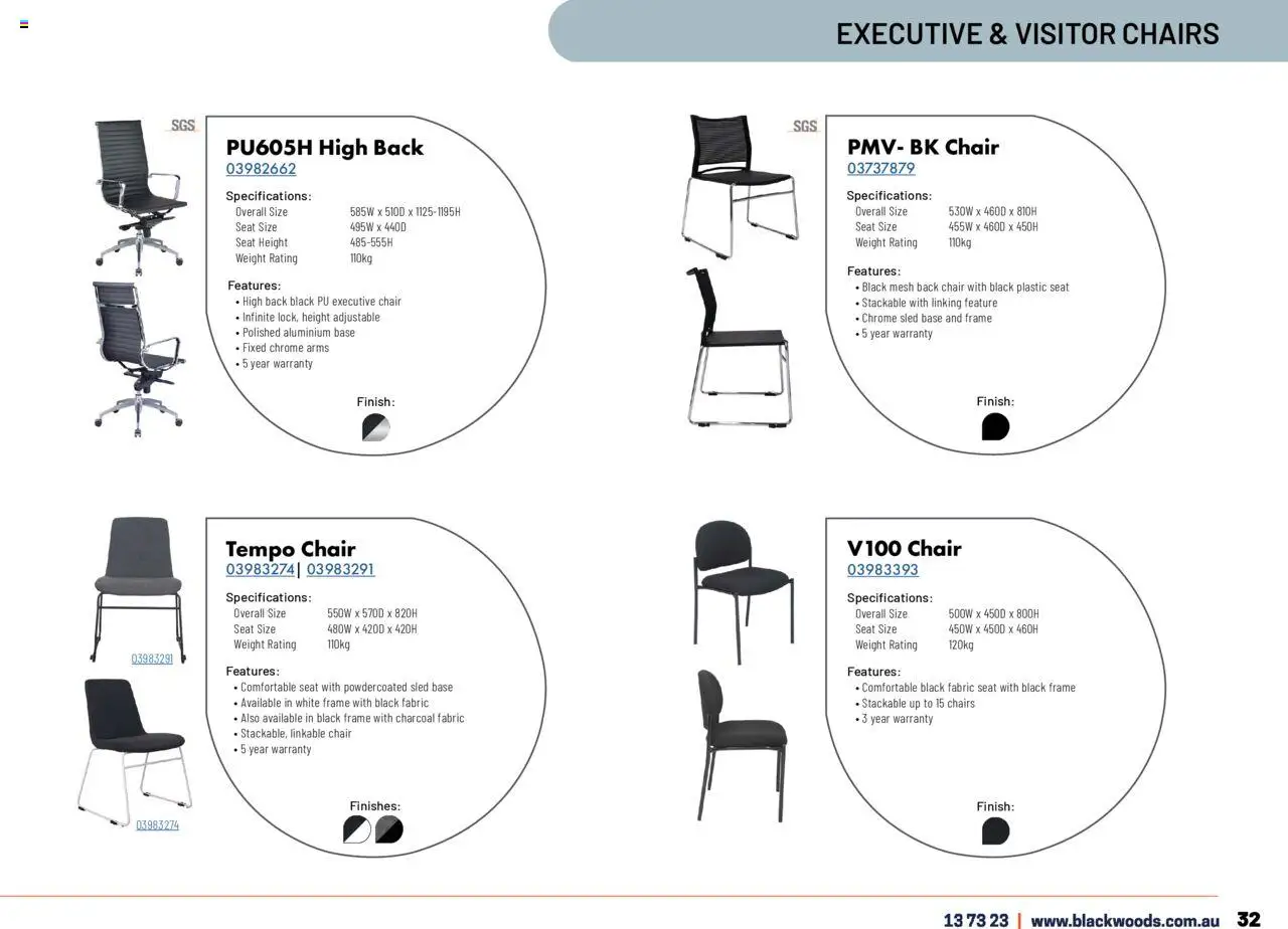 Black Woods catalogue - valid from 18.11.2024 | Page: 33 | Products: Chair, Weight
