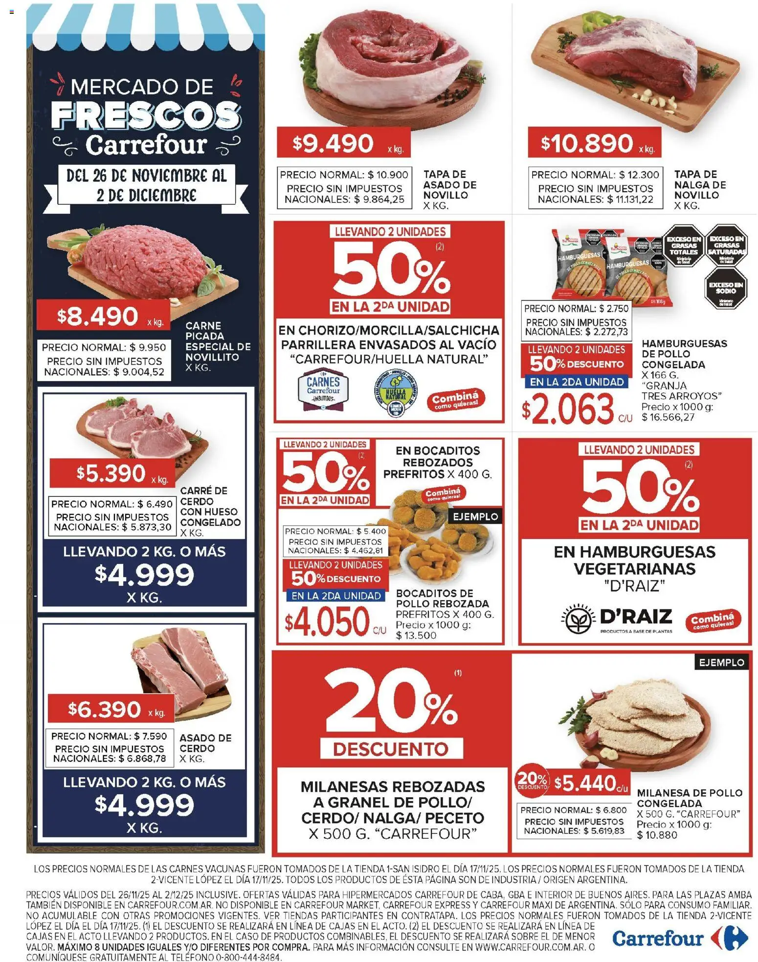 Carrefour ofertas │ válido desde el 26.11.2025 | Página: 19 | Productos: Teléfono, Pollo, Milanesa, Cerdo
