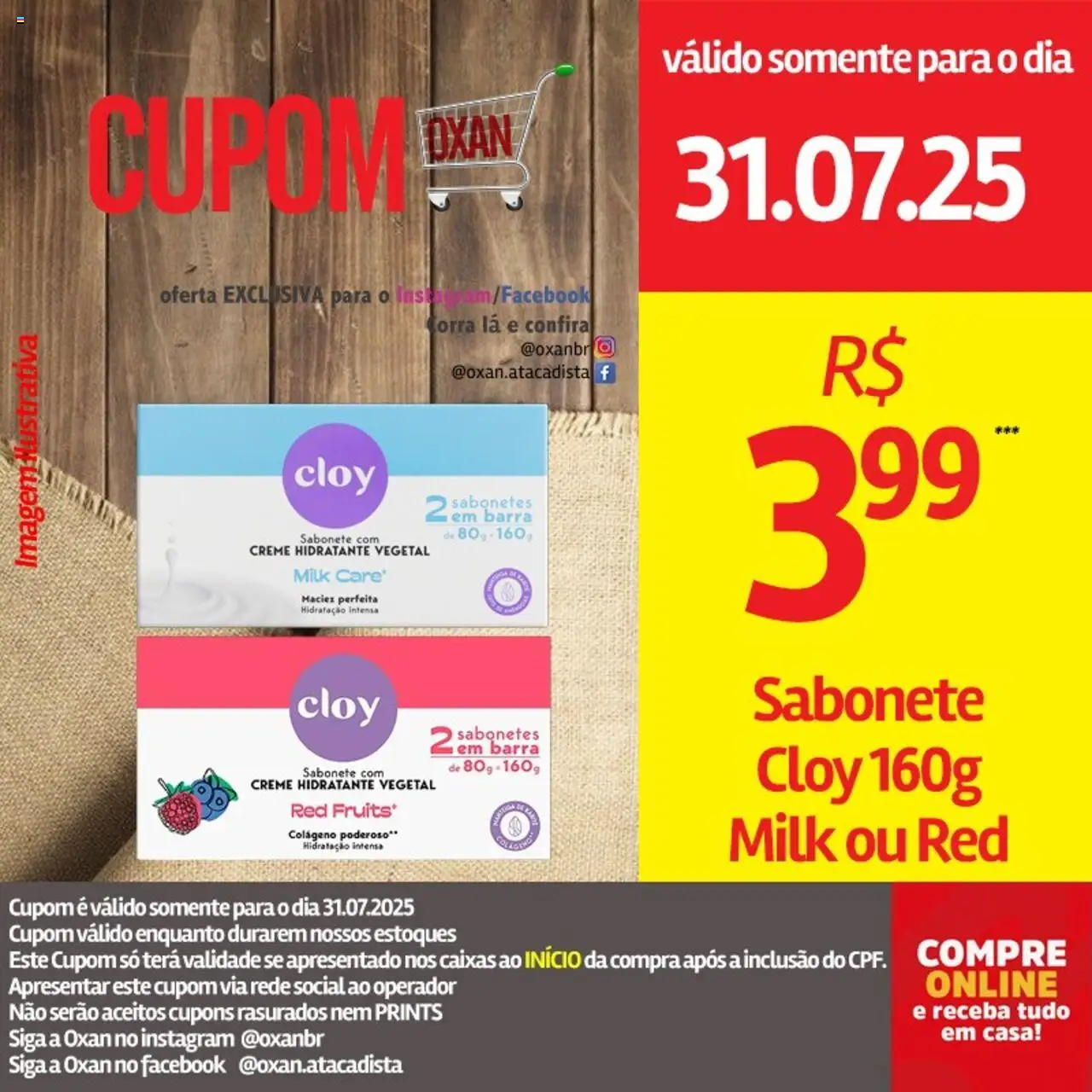 Oxan Atacadista Folheto - válido de 31.07.2025 | Página: 1 | Produtos: Colágeno, Creme, Sabonete
