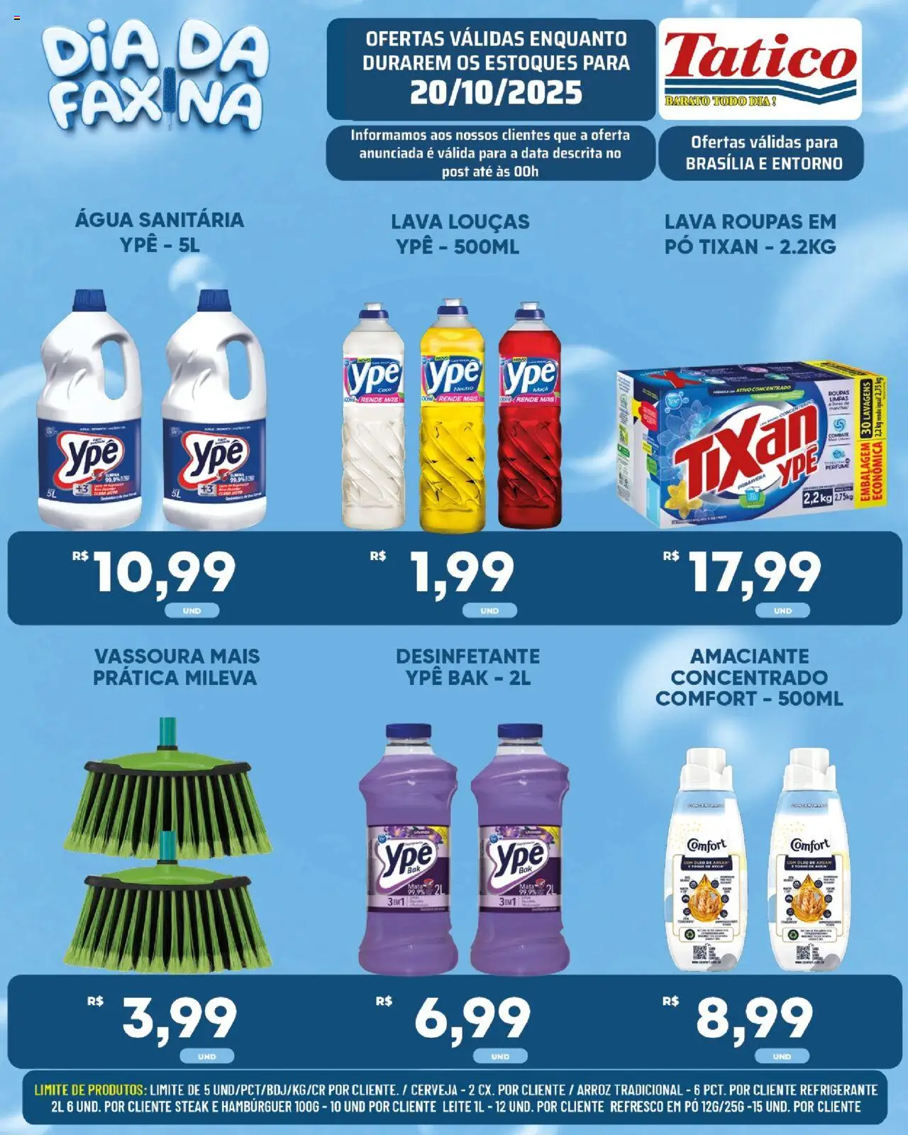 Tatico Folheto - válido de 20.10.2025 | Página: 14 | Produtos: Leite, Cerveja, Desinfetante, Vassoura